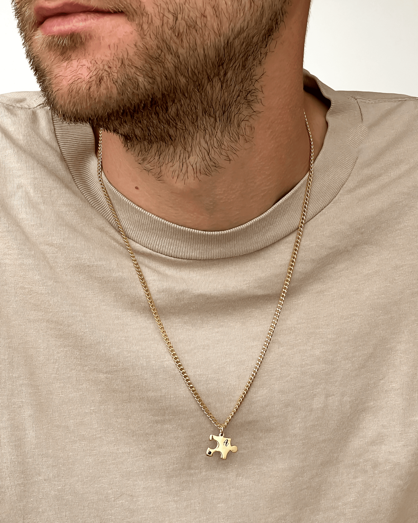 Puzzle Necklaces for Couple - 18K Rose Vermeil Necklaces magal-dev