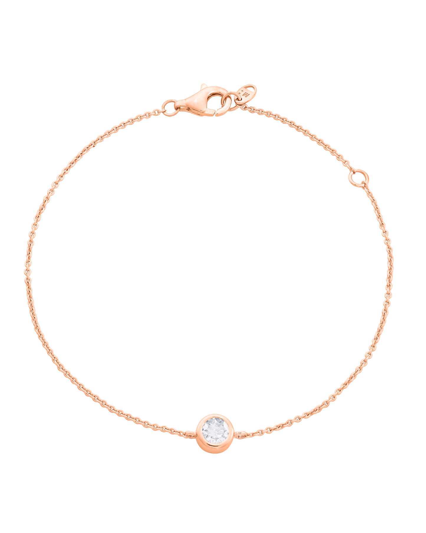 Bracelet Diamant Rond Solitaire - Or Jaune Plaqué 18 carats Bracelets magal-dev