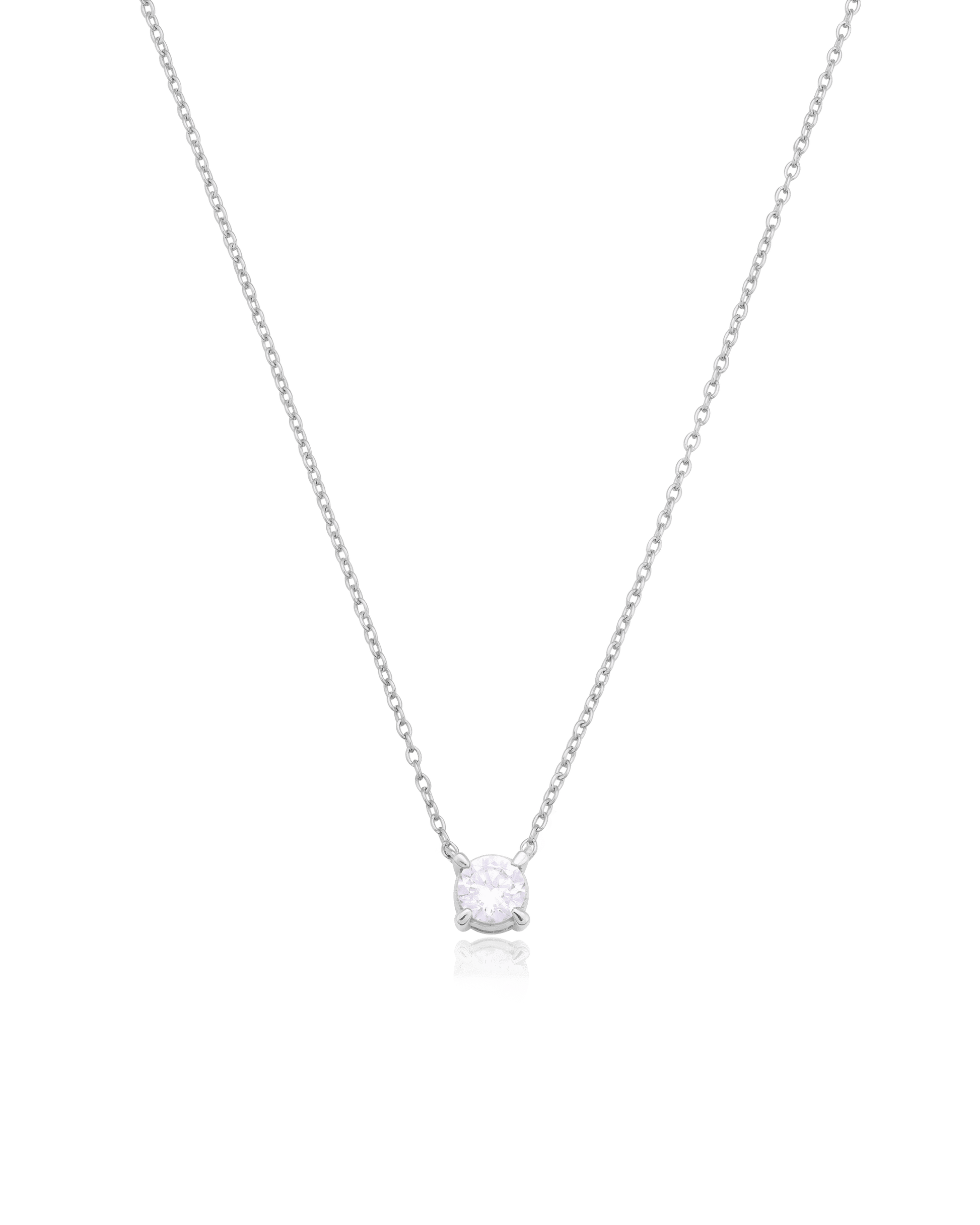 Diamond Solitaire Necklace - 14K Rose Gold Necklaces magal-dev