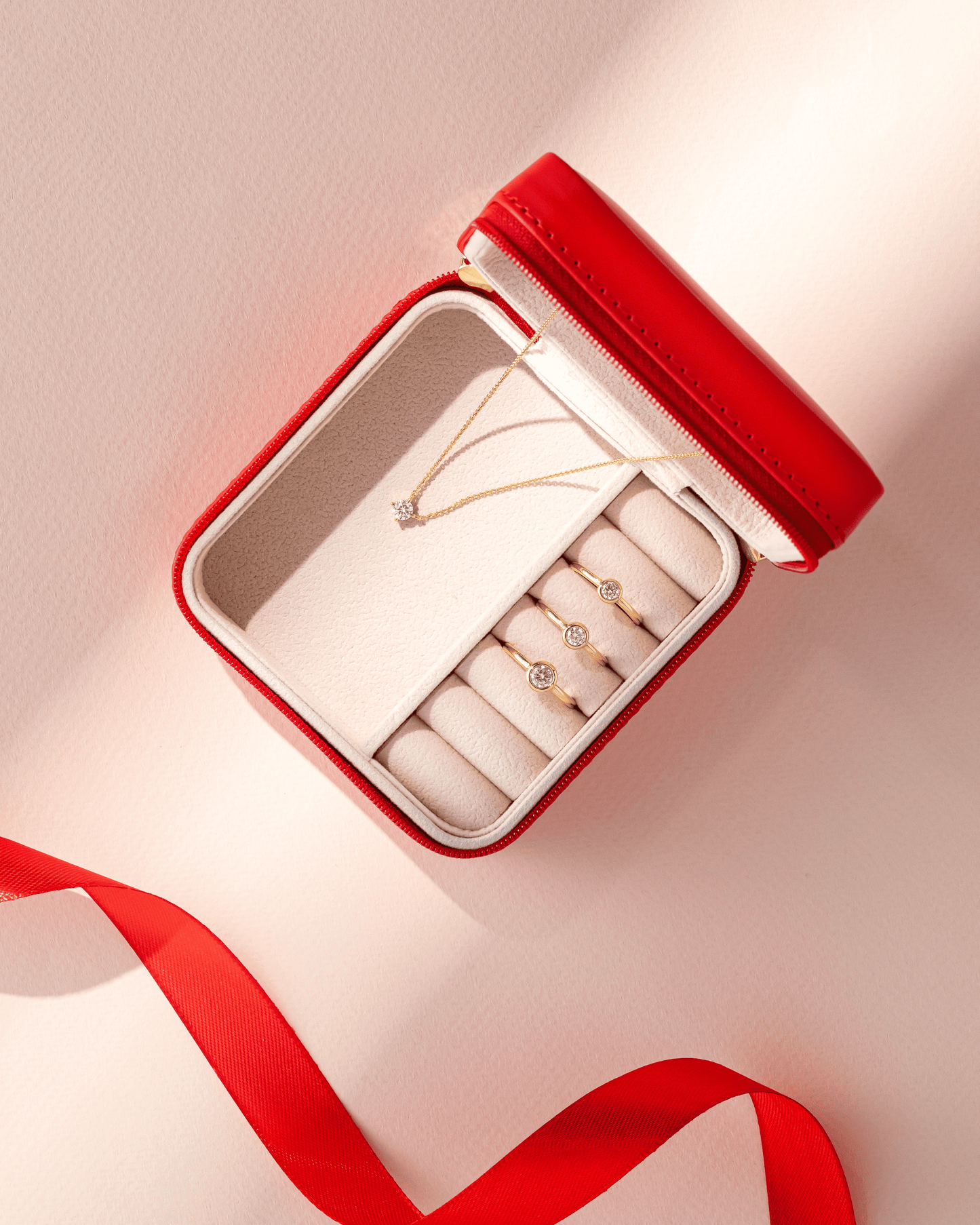 Bague Solitaire Rond - Or Rose 14 carats Rings magal-dev