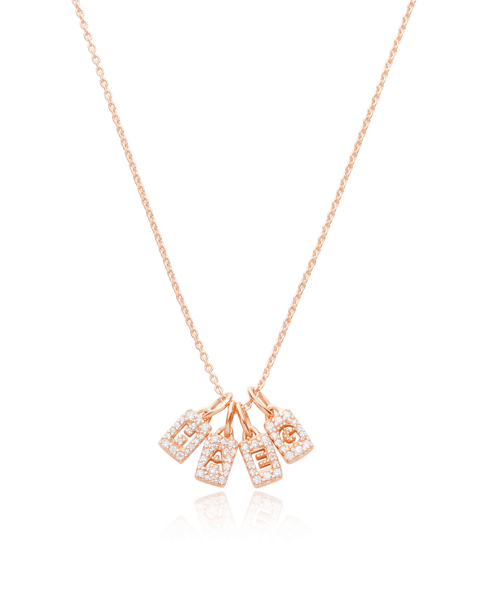 Stardust Initial Tag Necklace - 18K Gold Vermeil Necklaces magal-dev