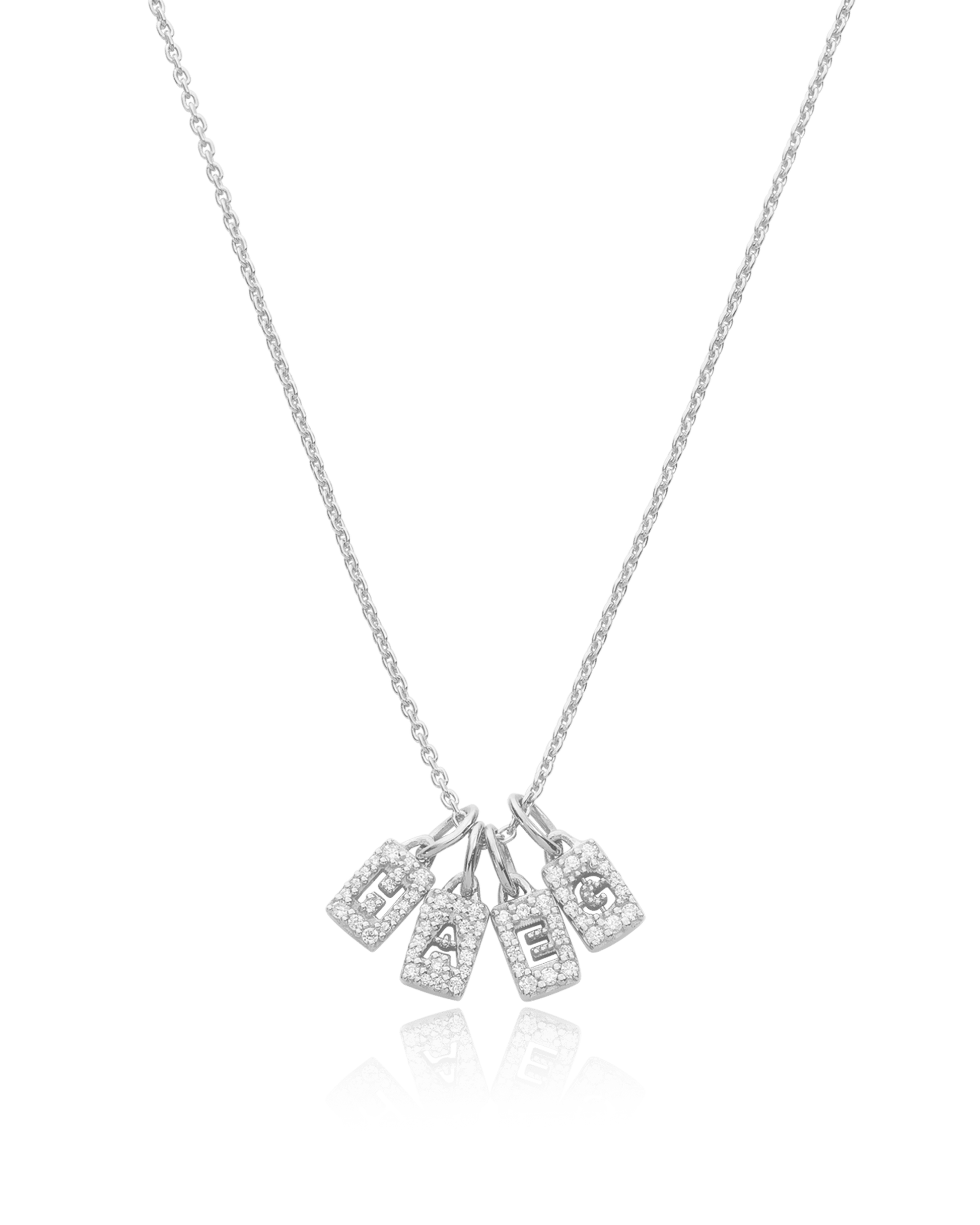 Stardust Initial Tag Necklace - 18K Gold Vermeil Necklaces magal-dev