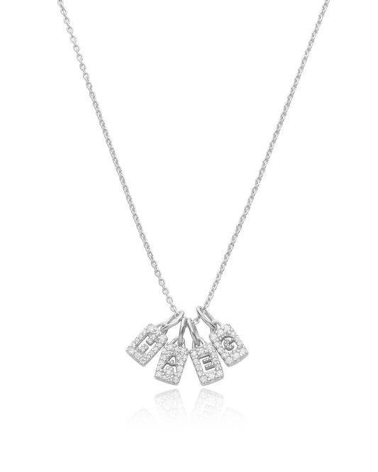 Collier Initiale Poussière d'Étoiles - Argent 925 Necklaces magal-dev 1 Plaque 40cm