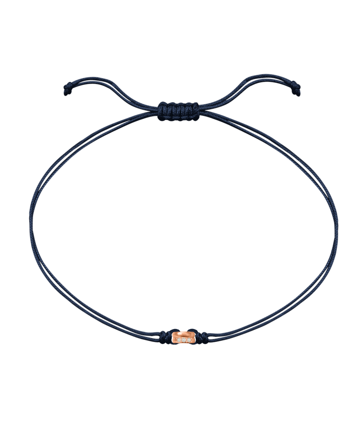 The Diamond Rings of Love - 18K Rose Gold Vermeil Bracelets magal-dev Navy Blue