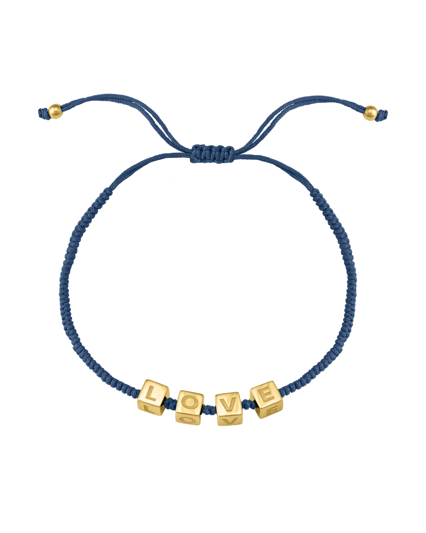Bracelet Mes Cubes d'Enfance - Or Jaune Plaqué 18 carats Bracelets magal-dev Bleu Indigo 1