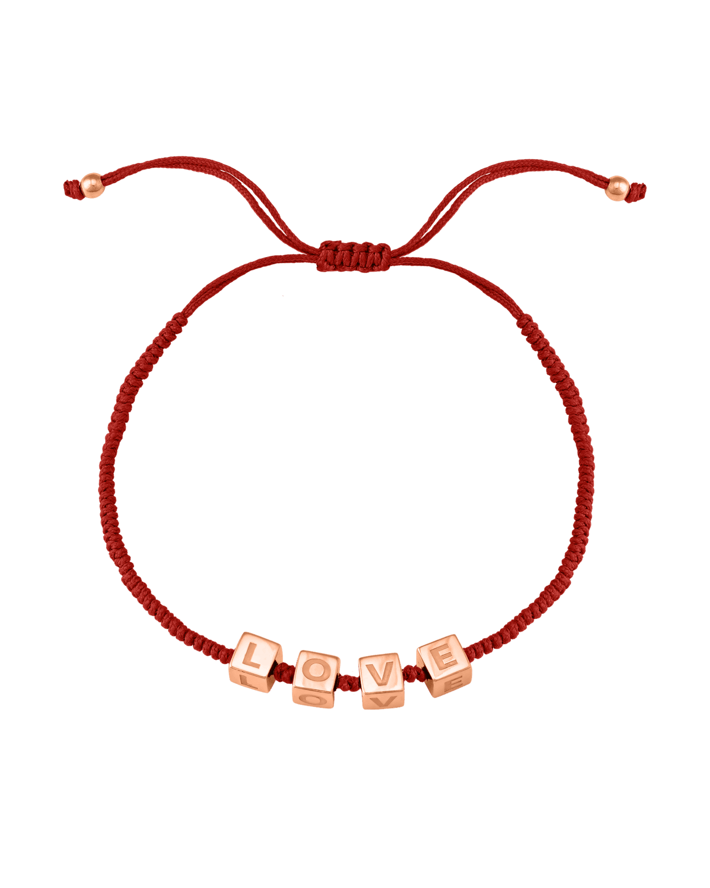 Bracelet Mes Cubes d'Enfance - Or Rose Plaqué 18 carats Bracelets magal-dev Rouge 1