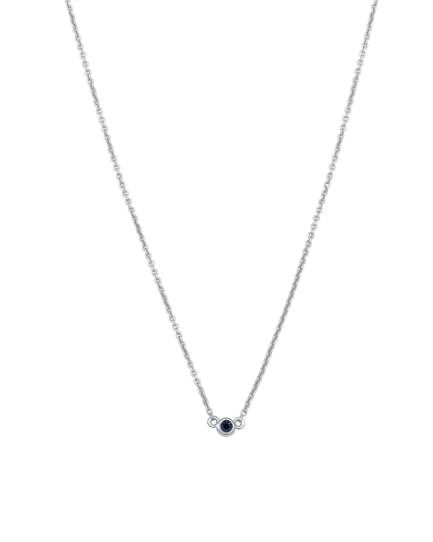 Collier Pierres de Naissance - Or Blanc 14 carats Necklaces Gold Vermeil 1 Pierres Précieuses 40cm