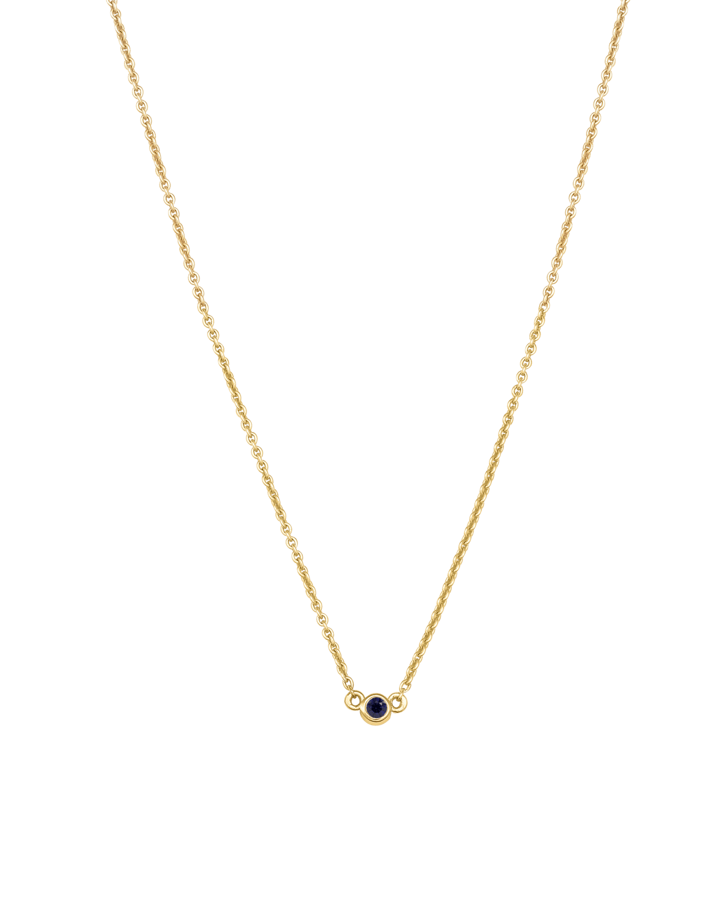 Collier Pierres de Naissance - Or Jaune 14 carats Necklaces Gold Vermeil 1 Pierres Précieuses 40cm