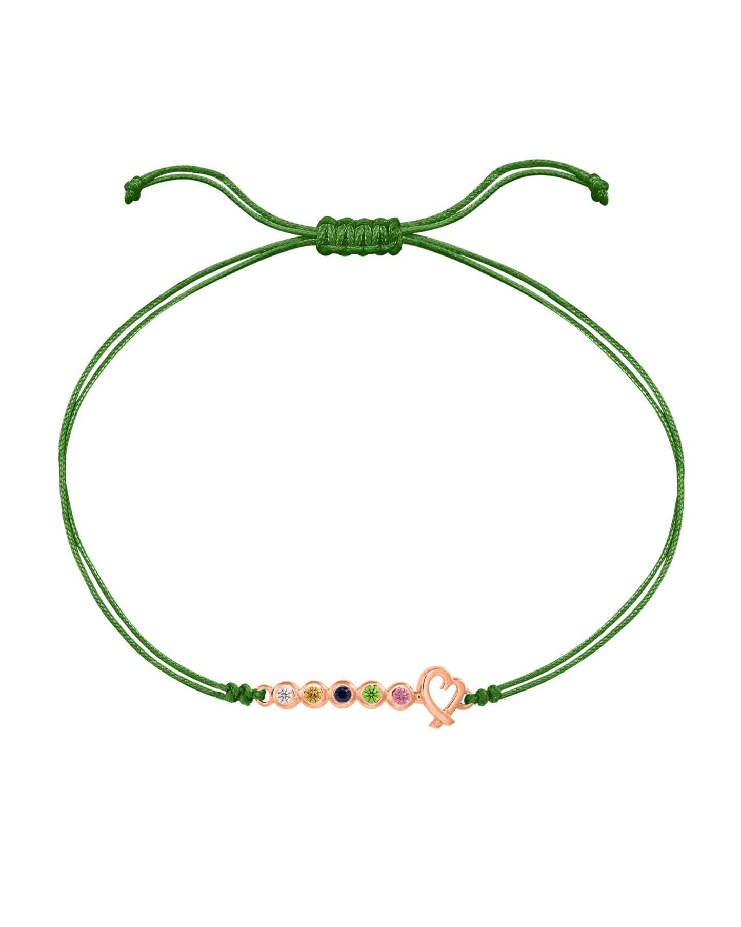 Bracelet Pierres Précieuses Mon Amour - Or Rose 14 carats Bracelets 14K Solid Gold Menthe 2