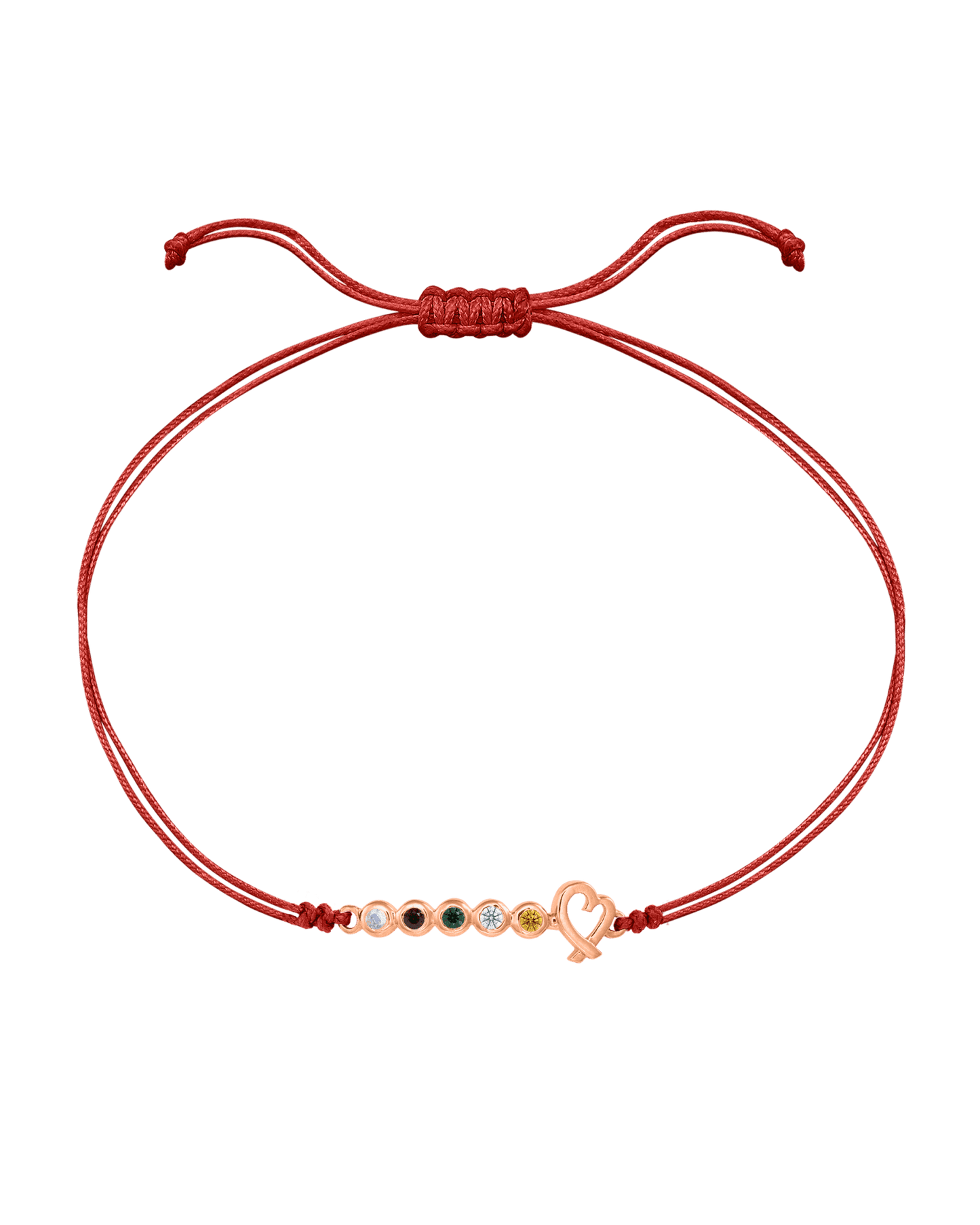 Bracelet Pierres Précieuses Mon Amour - Or Rose 14 carats Bracelets 14K Solid Gold Rouge 2