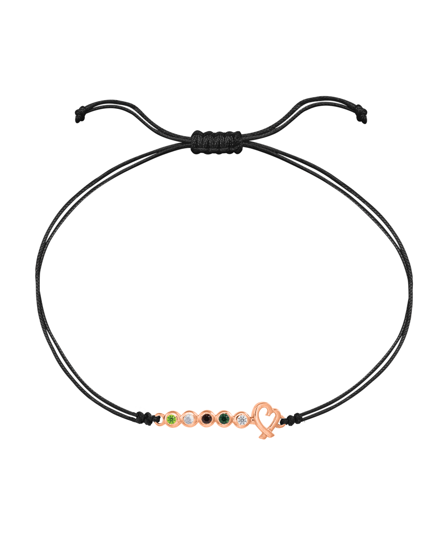 Bracelet Pierres Précieuses Mon Amour - Or Rose 14 carats Bracelets 14K Solid Gold Noir 2