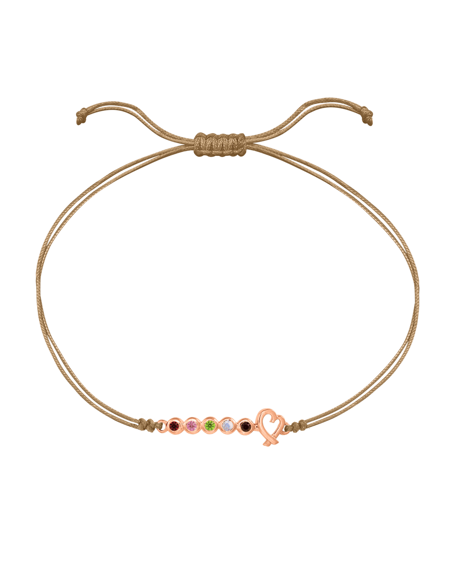 Bracelet Pierres Précieuses Mon Amour - Or Rose 14 carats Bracelets 14K Solid Gold Camel 2