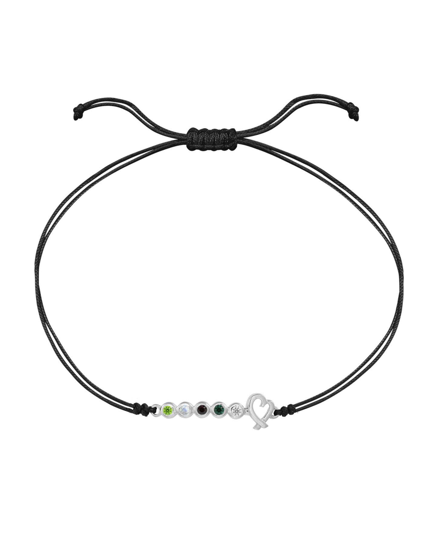 Bracelet Pierres Précieuses Mon Amour - Or Blanc 14 carats Bracelets 14K Solid Gold Noir 2
