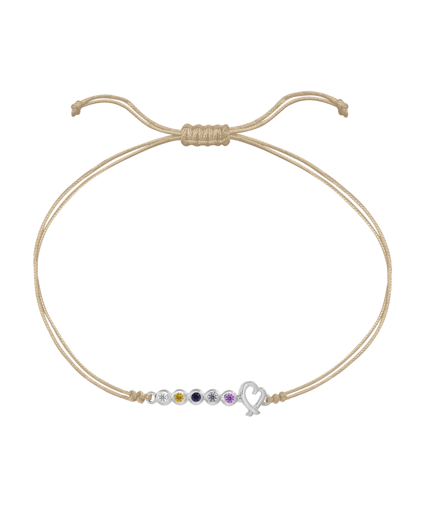 Bracelet Pierres Précieuses Mon Amour - Or Blanc 14 carats Bracelets 14K Solid Gold Sable 2
