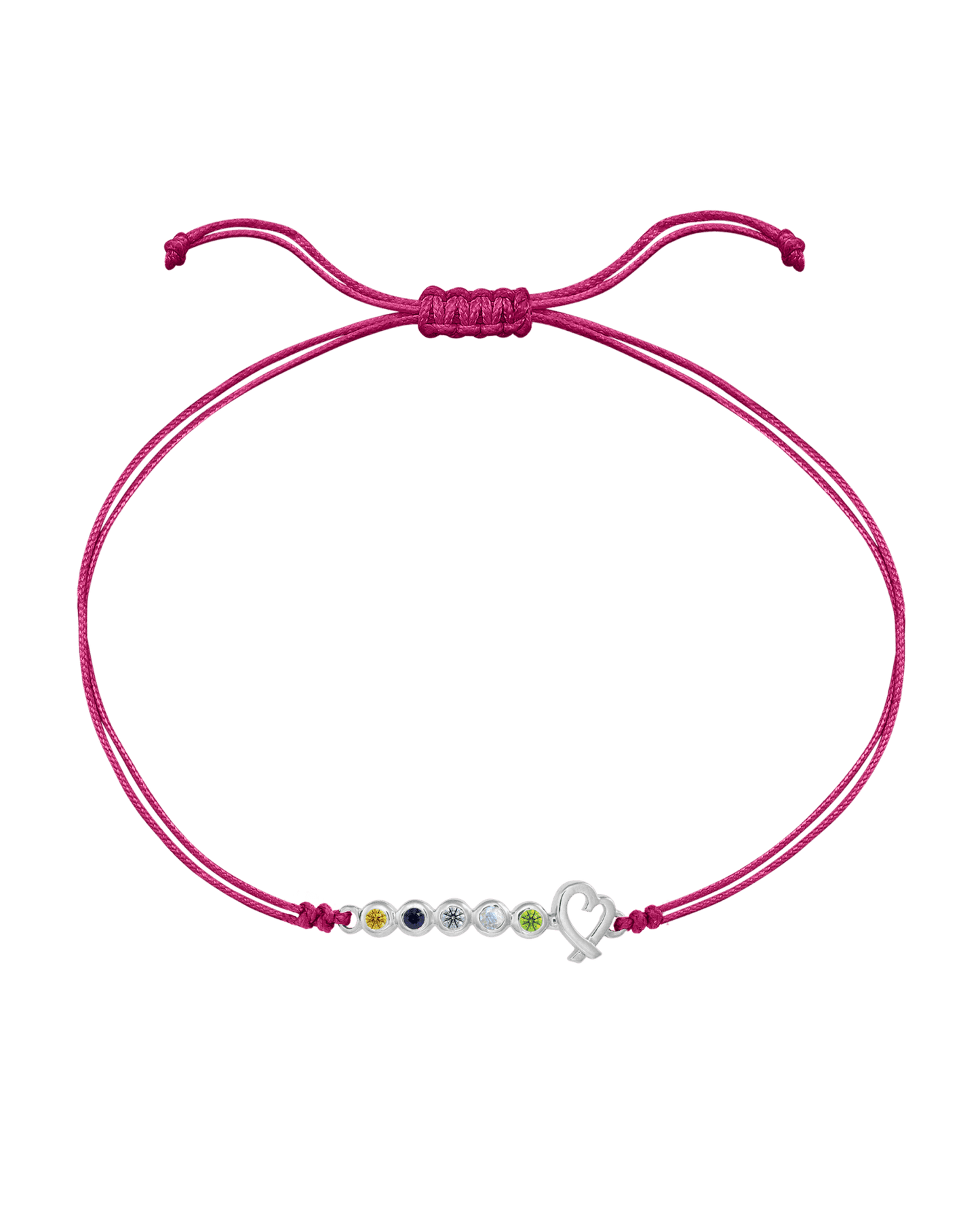 Bracelet Pierres Précieuses Mon Amour - Or Blanc 14 carats Bracelets 14K Solid Gold Rose 2