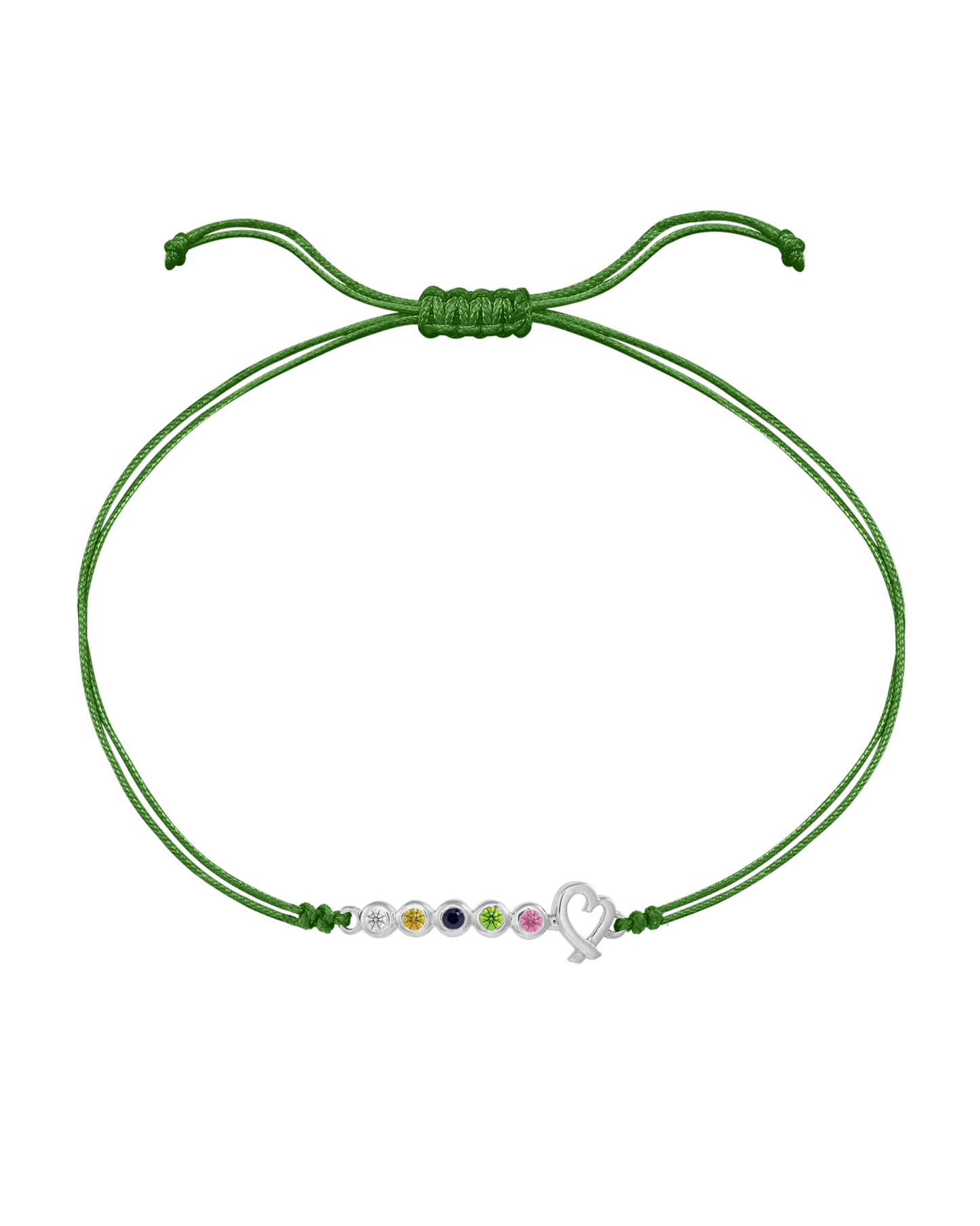Bracelet Pierres Précieuses Mon Amour - Or Blanc 14 carats Bracelets 14K Solid Gold Menthe 2