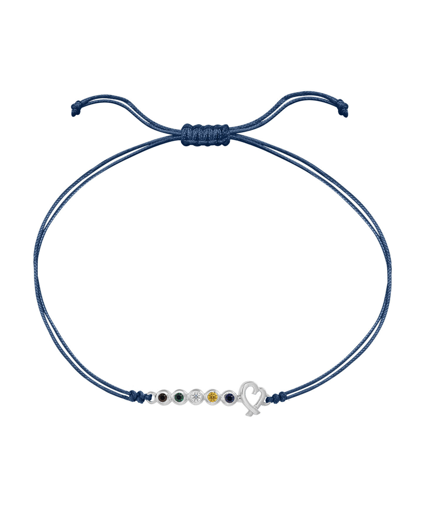 Bracelet Pierres Précieuses Mon Amour - Or Blanc 14 carats Bracelets 14K Solid Gold Bleu Indigo 2