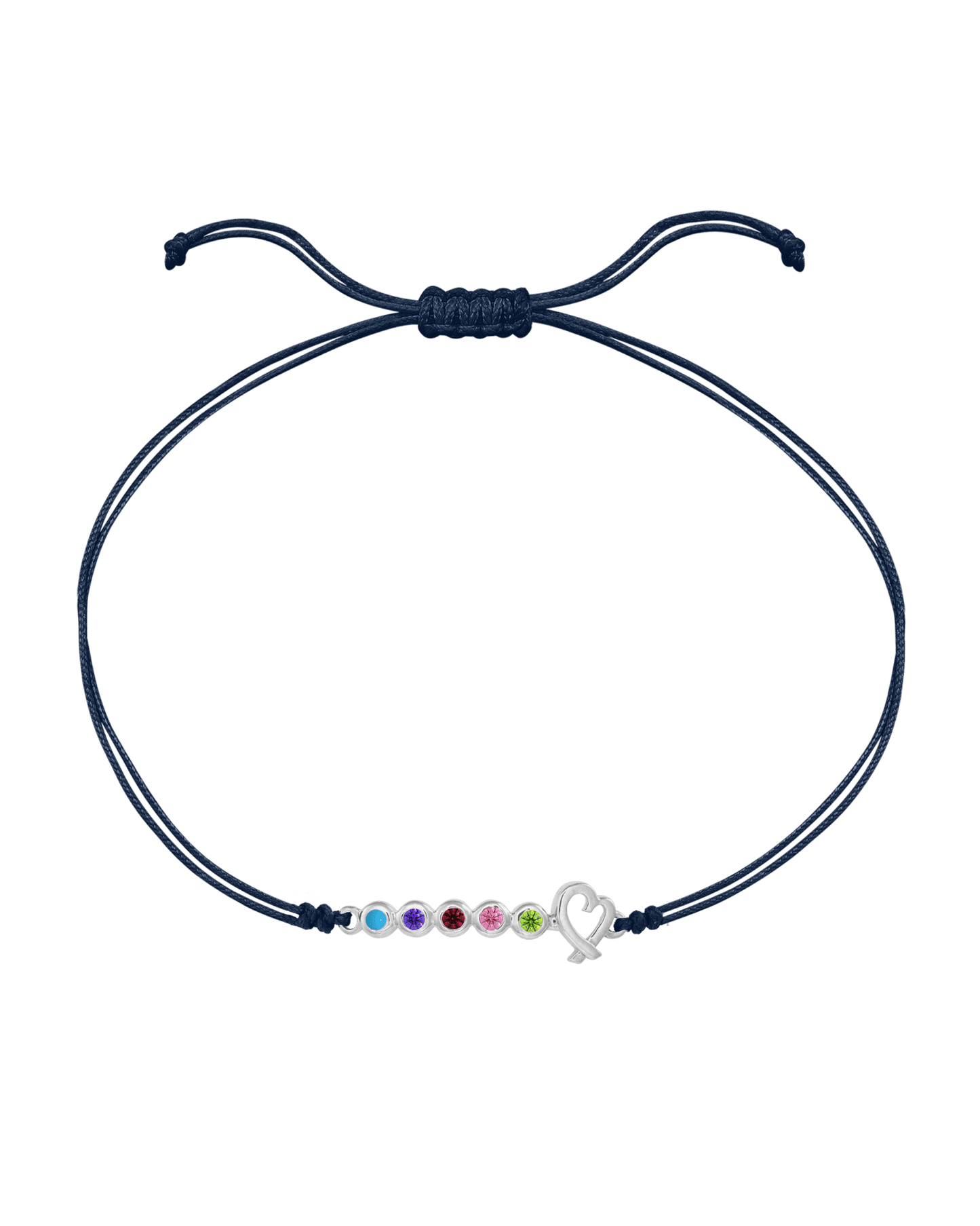 Bracelet Pierres Précieuses Mon Amour - Or Blanc 14 carats Bracelets 14K Solid Gold Bleu Marine 2