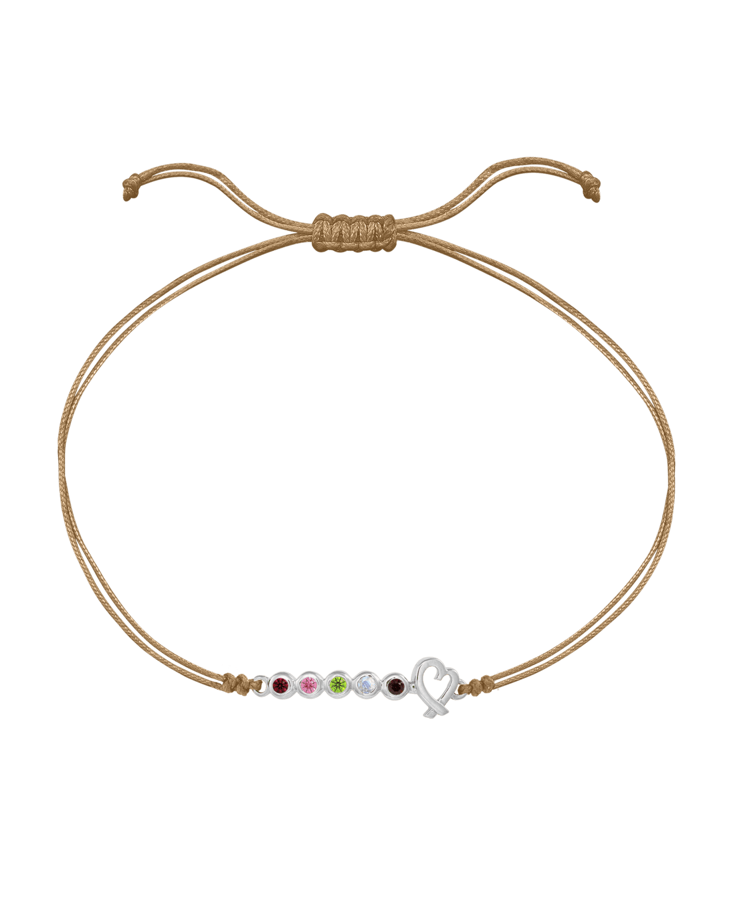 Bracelet Pierres Précieuses Mon Amour - Or Blanc 14 carats Bracelets 14K Solid Gold Camel 2