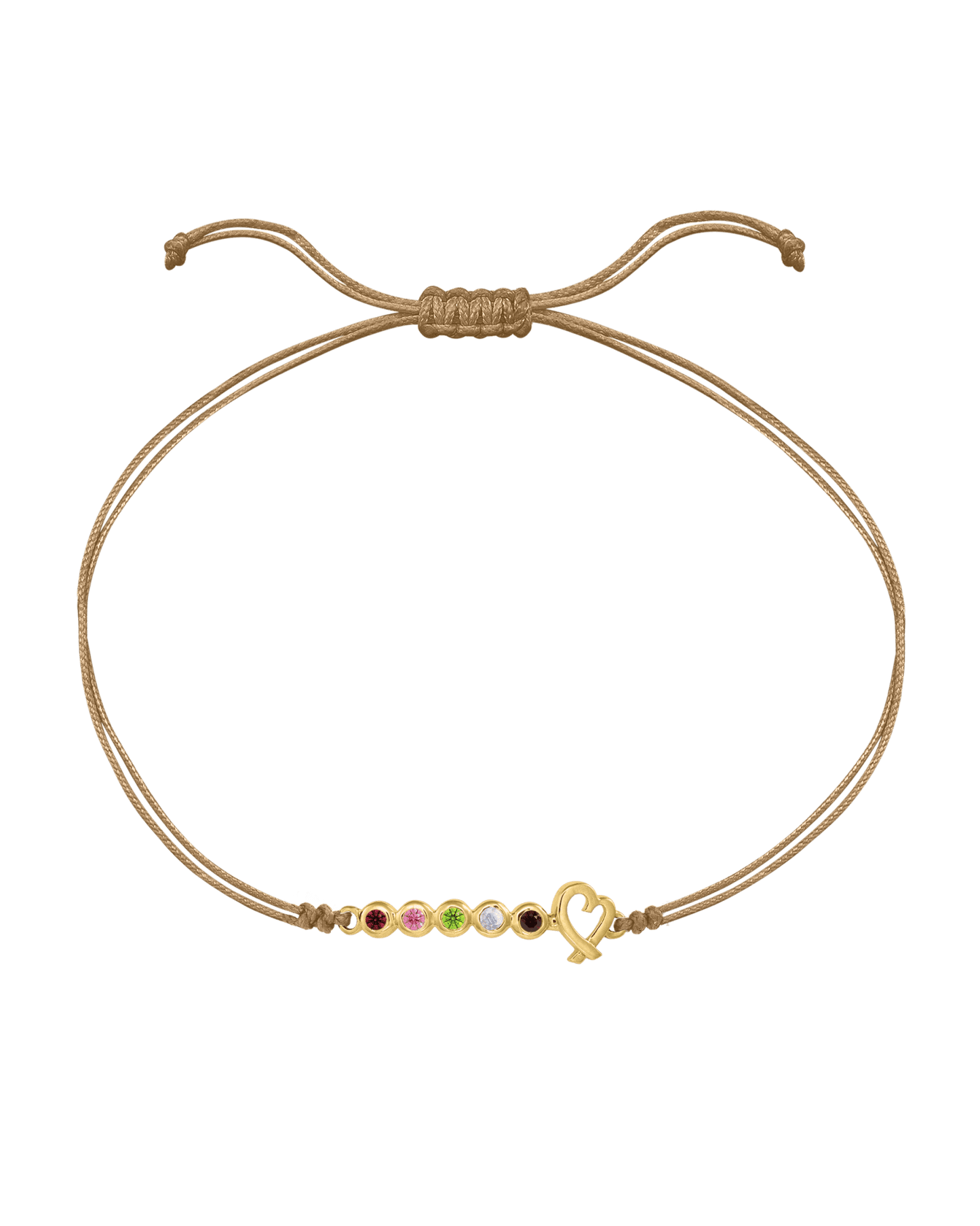 Bracelet Pierres Précieuses Mon Amour - Or Jaune 14 carats Bracelets 14K Solid Gold Camel 2