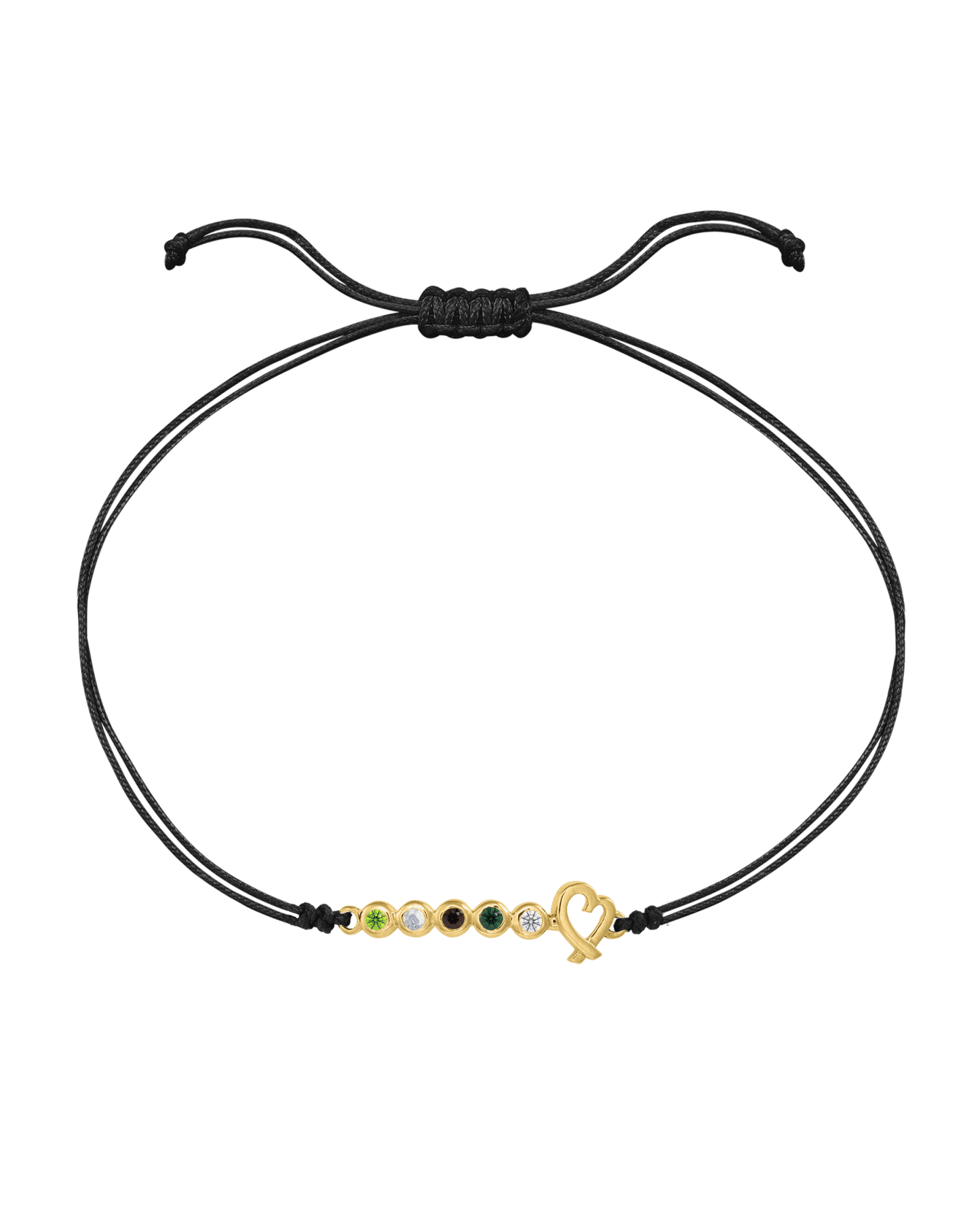 Bracelet Pierres Précieuses Mon Amour - Or Jaune 14 carats Bracelets 14K Solid Gold Noir 2