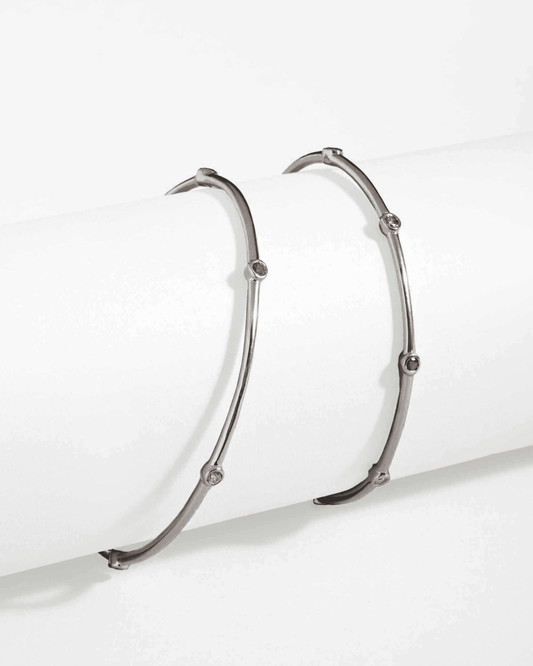 Birthstone Bangle - 925 Sterling Silver Bracelets magal-dev 1 Birthstone S - wrist