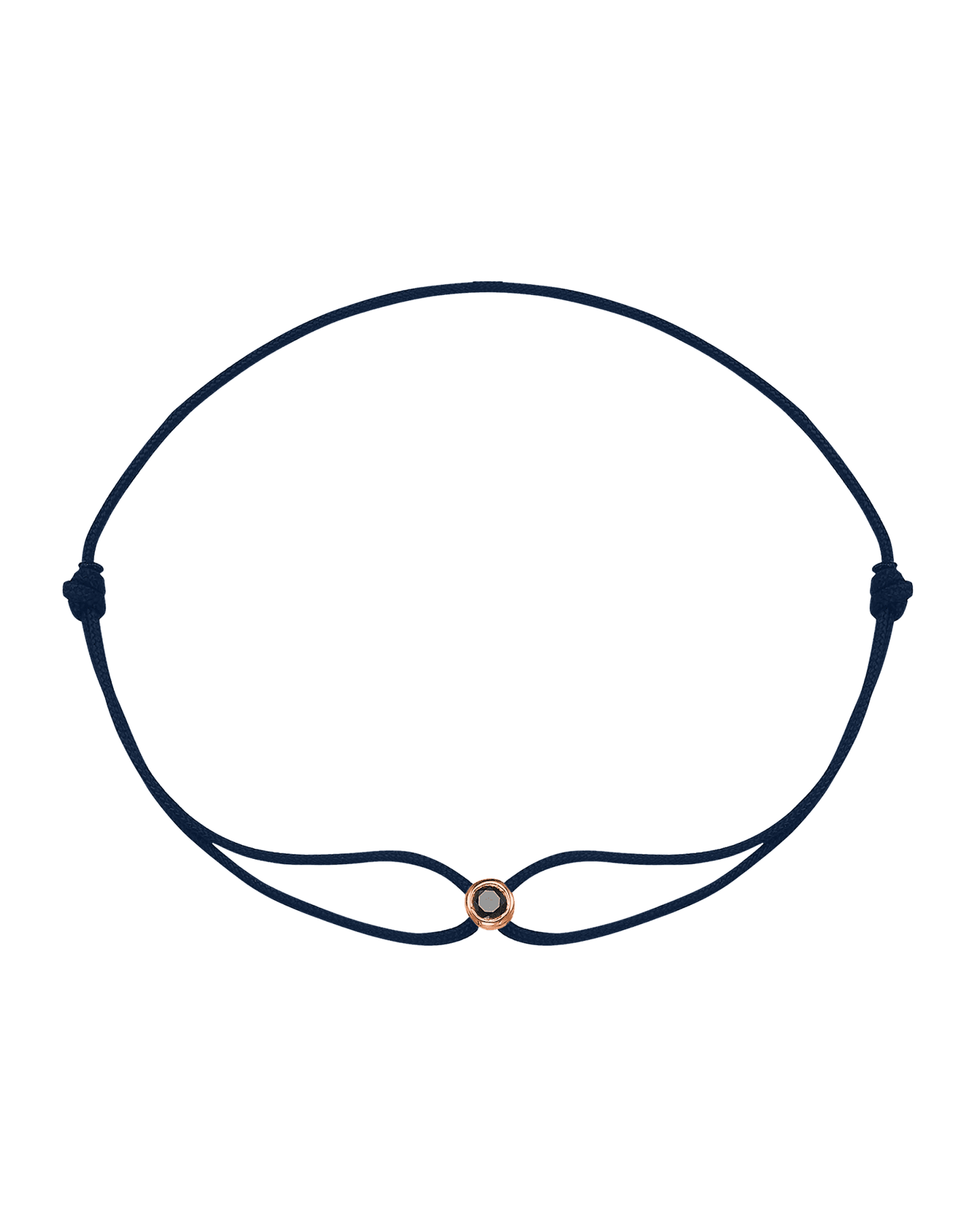 Le String of Love Diamant Noir - Or Rose 14 carats Bracelets magal-dev Navy Blue