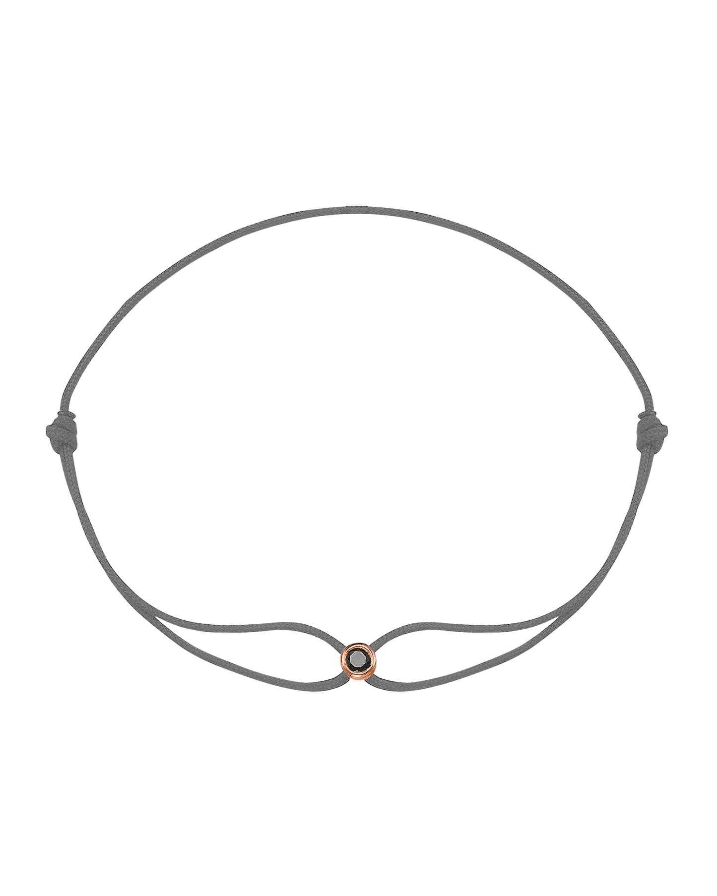 Le String of Love Diamant Noir - Or Rose 14 carats Bracelets magal-dev Grey