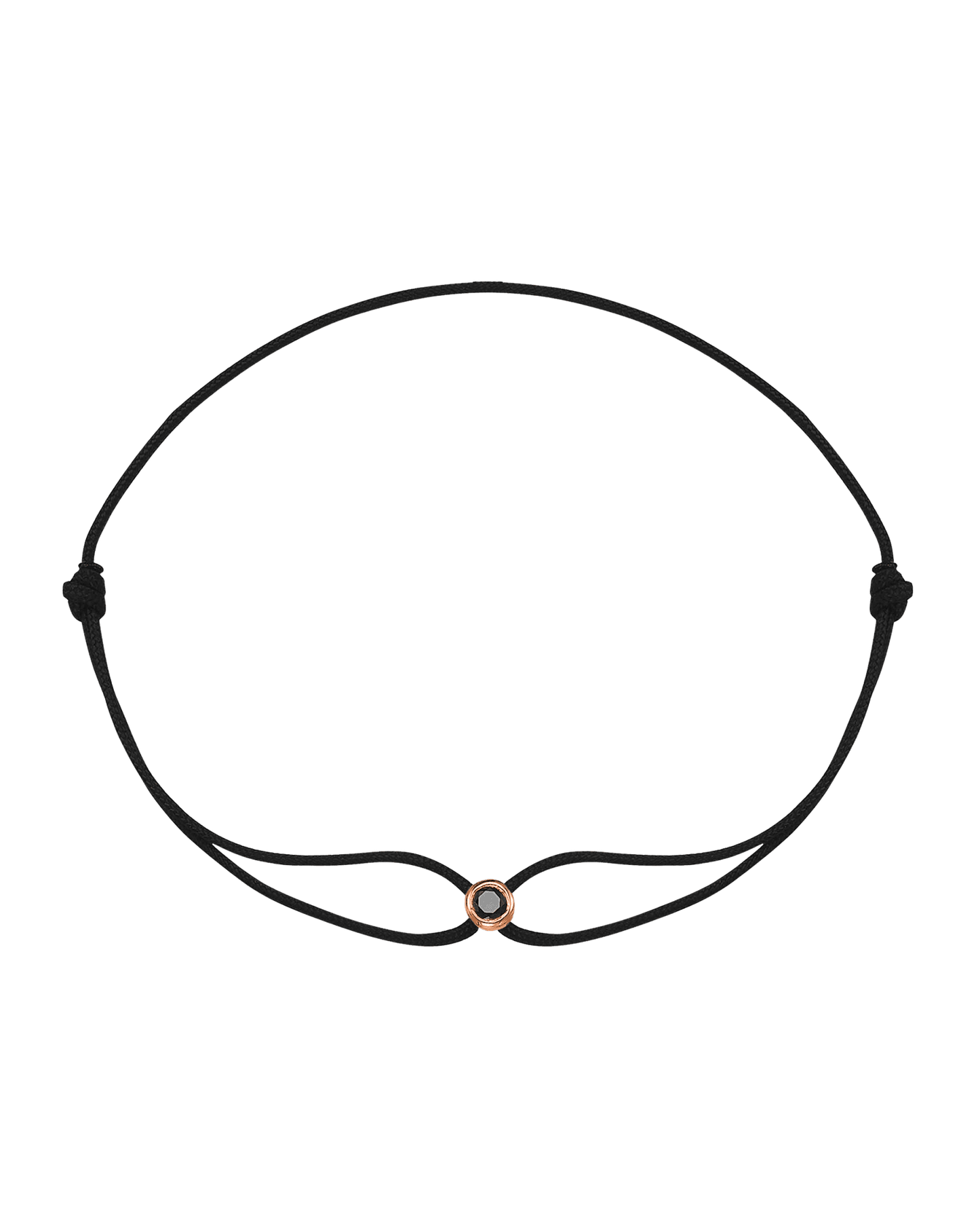 Le String of Love Diamant Noir - Or Rose 14 carats Bracelets magal-dev Black