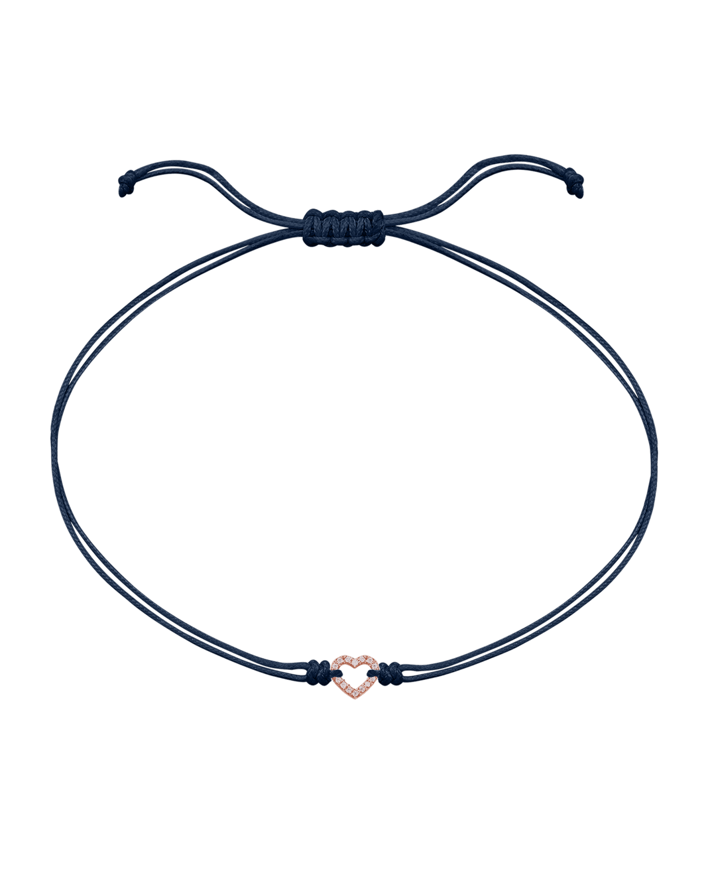Le String of Love Mon Coeur - Or Rose 14 carats Bracelets magal-dev Bleu Marine