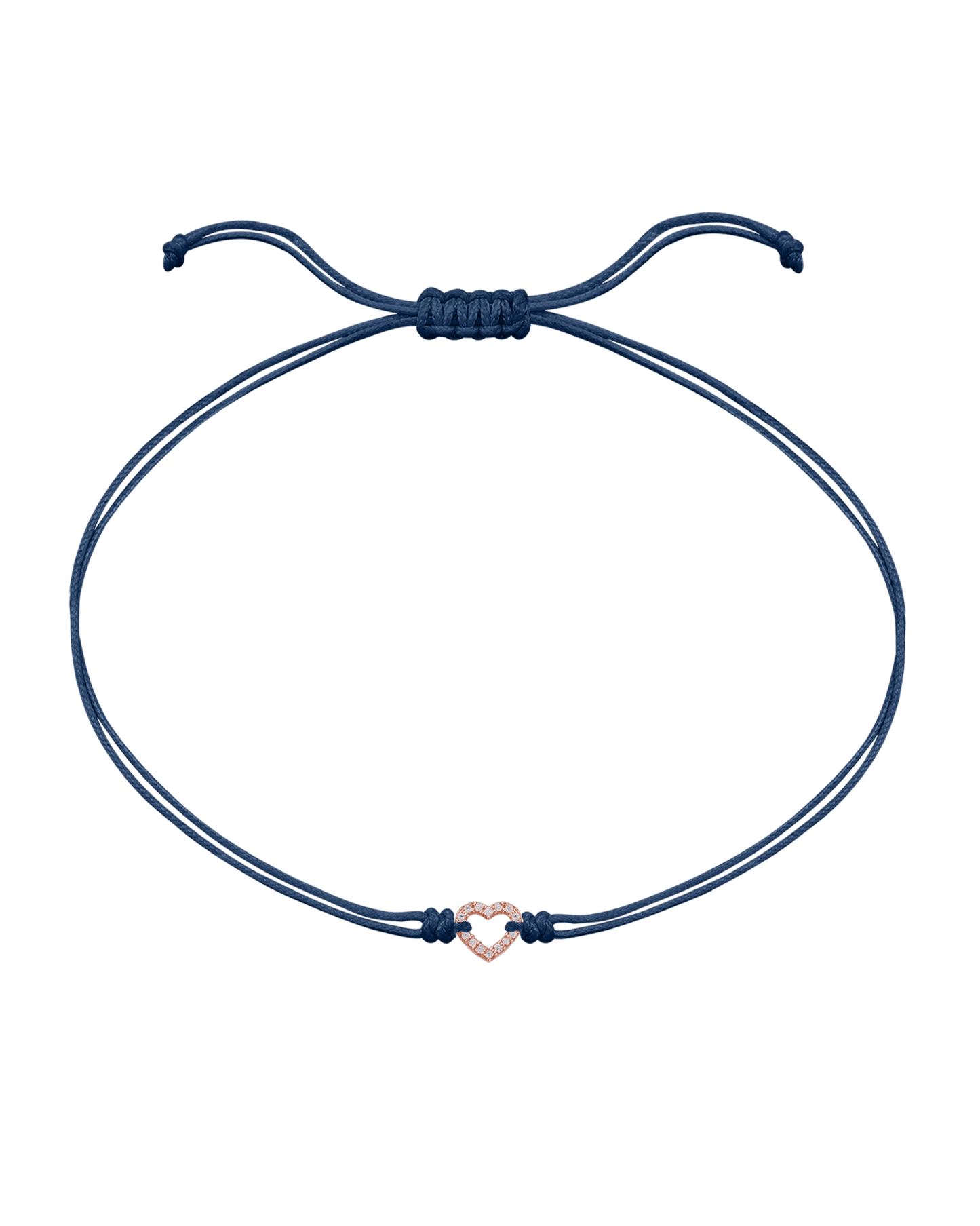 Le String of Love Mon Coeur - Or Rose 14 carats Bracelets magal-dev Bleu Indigo