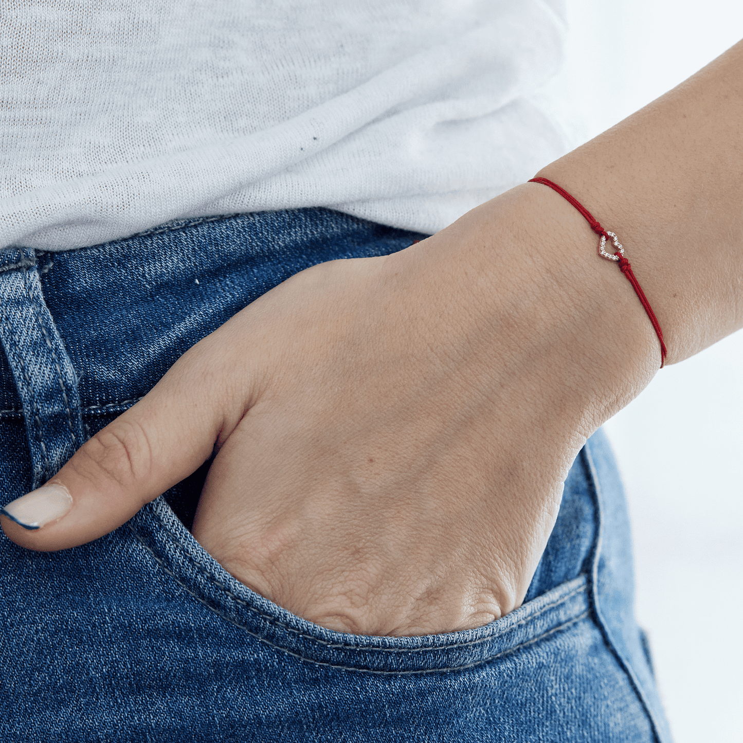 Le String of Love Mon Coeur - Or Blanc 14 carats Bracelets magal-dev