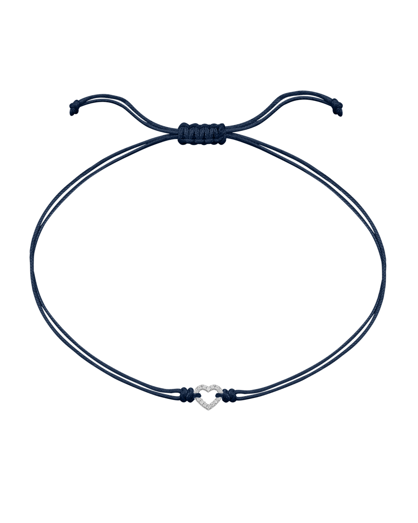 Le String of Love Mon Coeur - Or Blanc 14 carats Bracelets magal-dev Bleu Marine