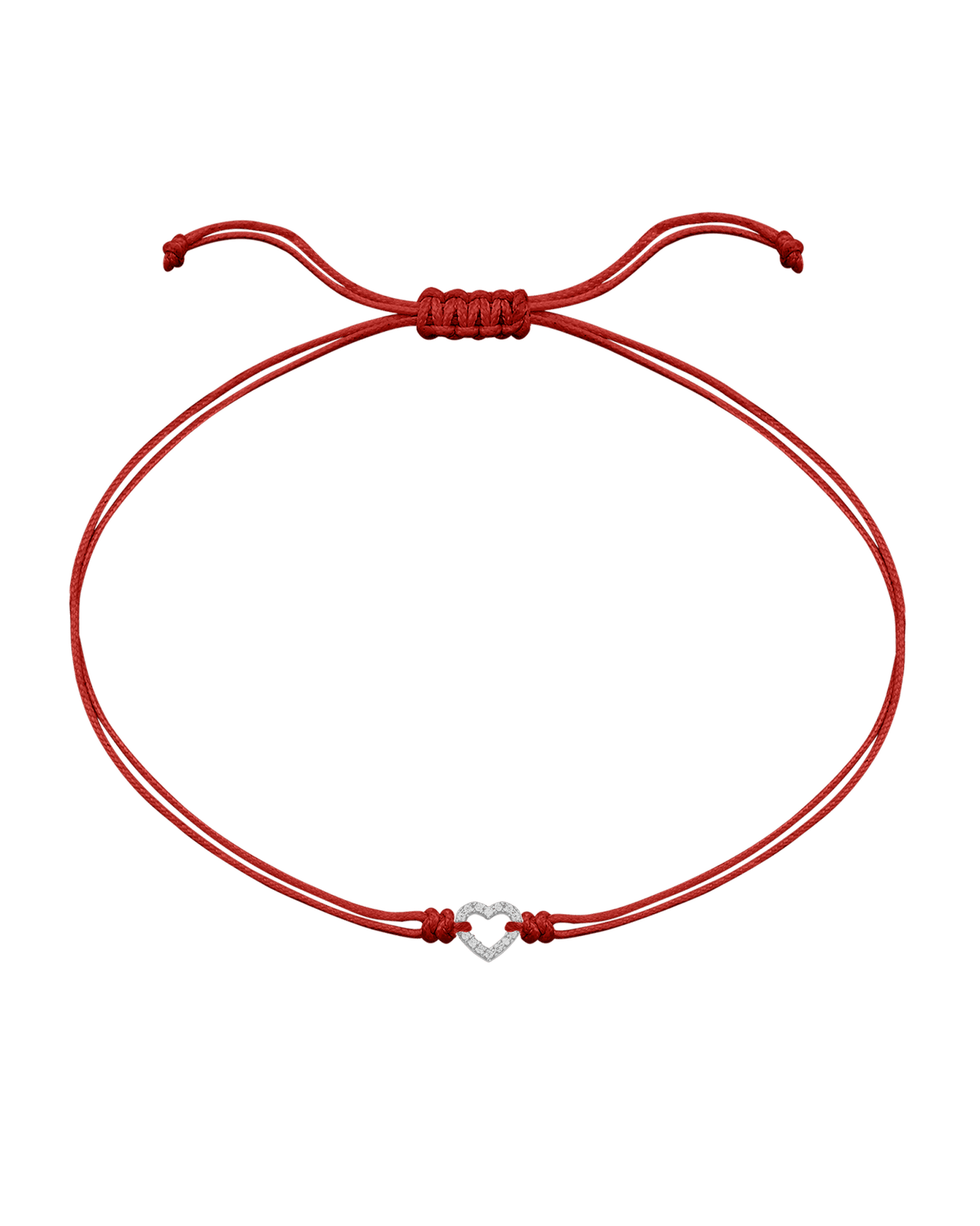 Le String of Love Mon Coeur - Or Blanc 14 carats Bracelets magal-dev Rouge