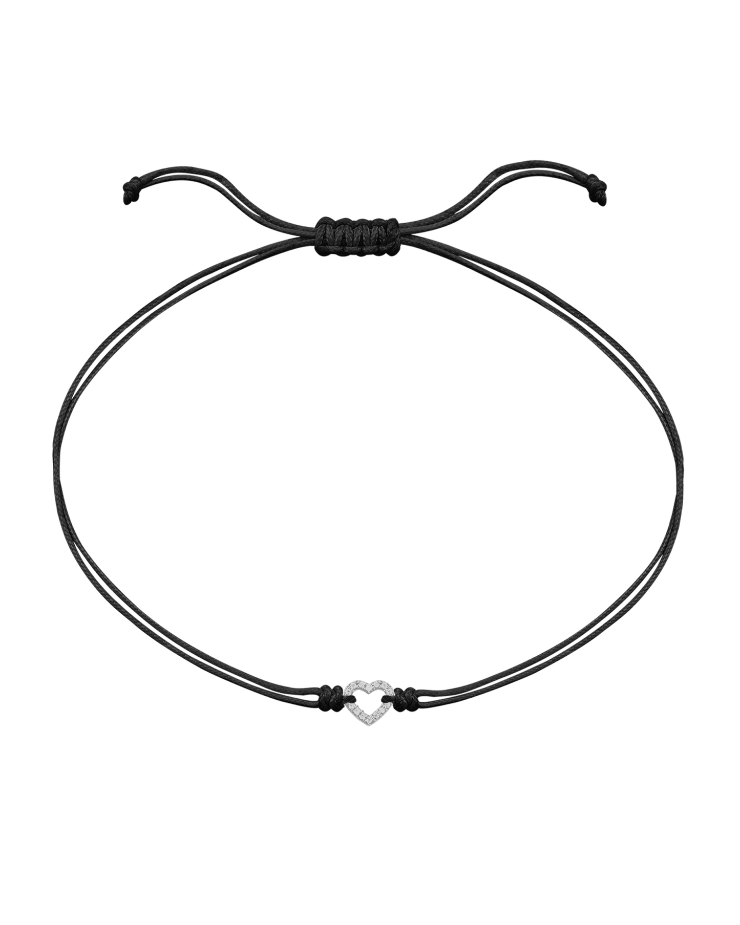 Le String of Love Mon Coeur - Or Blanc 14 carats Bracelets magal-dev Noir