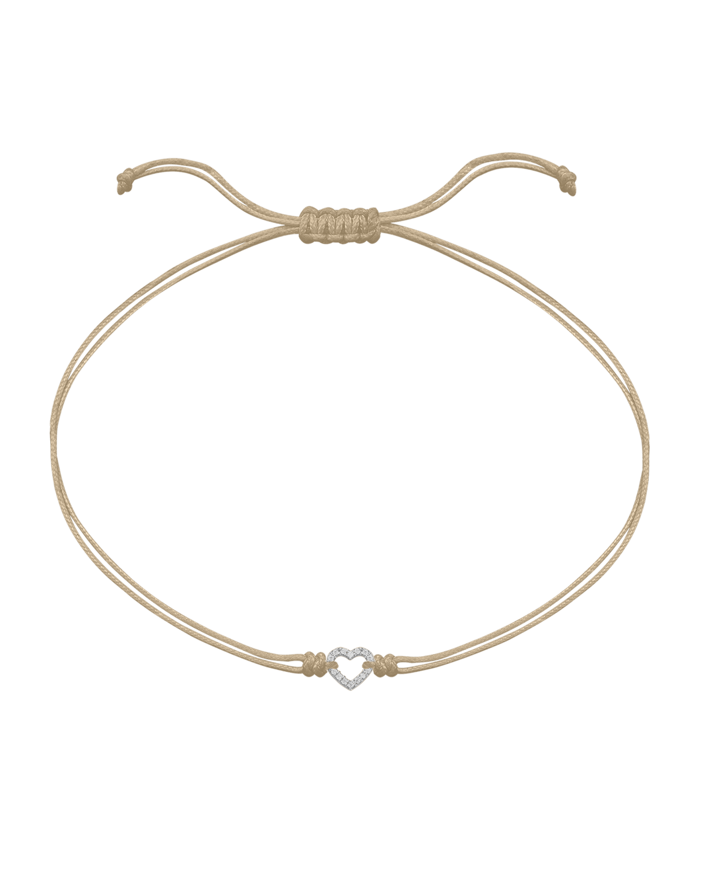 Le String of Love Mon Coeur - Or Blanc 14 carats Bracelets magal-dev Beige
