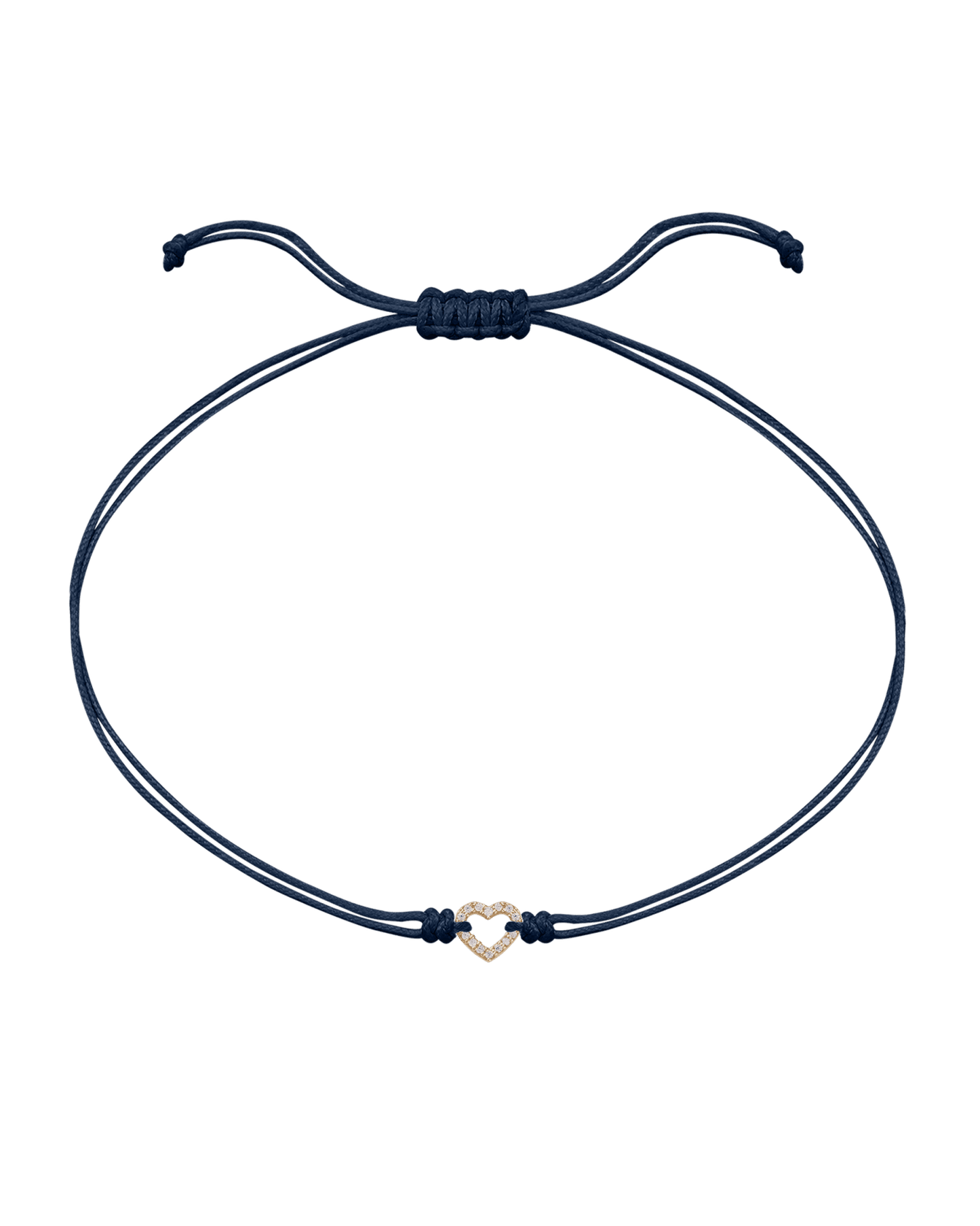 Le String of Love Mon Coeur - Or Jaune 14 carats Bracelets magal-dev Bleu Marine
