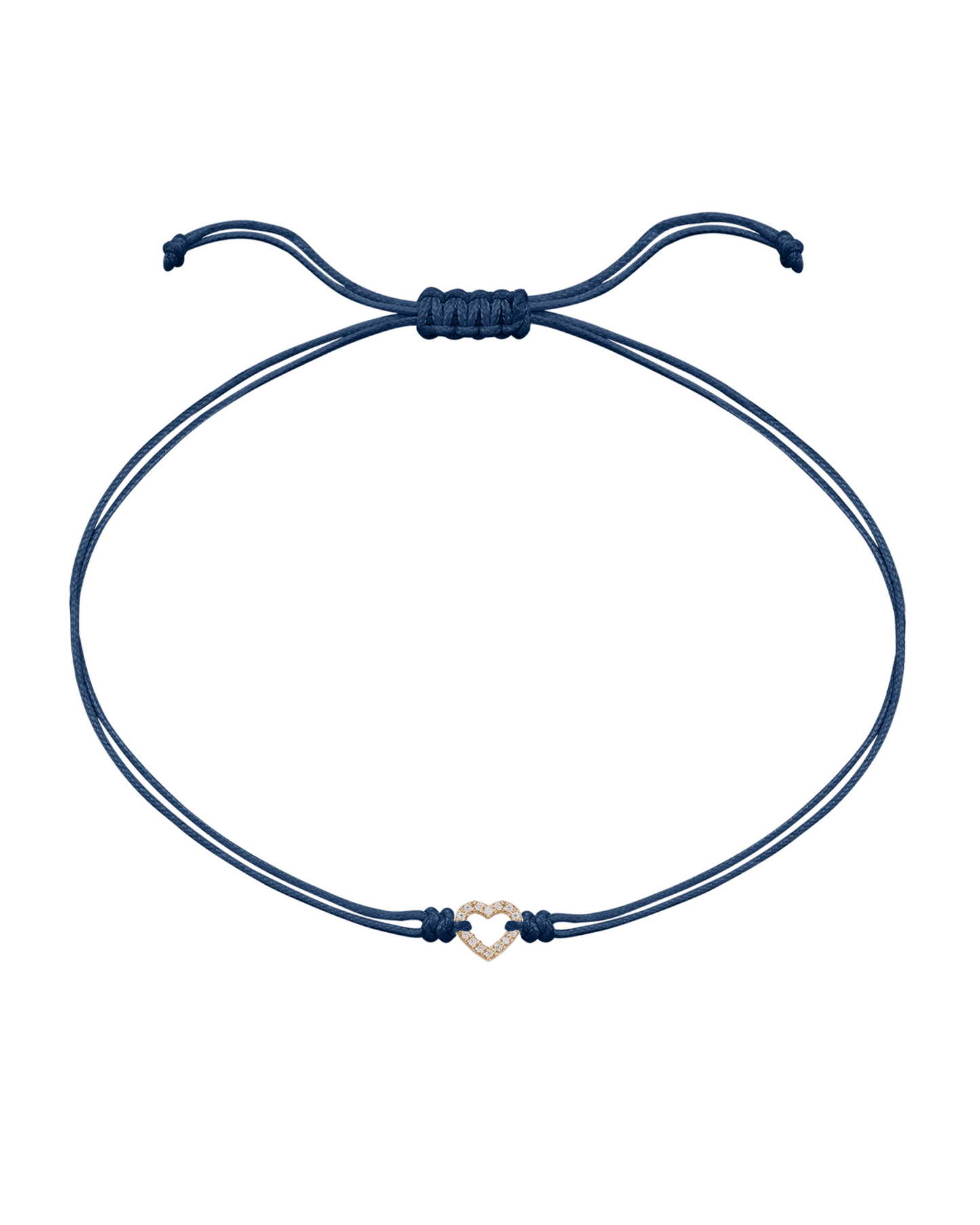 Le String of Love Mon Coeur - Or Jaune 14 carats Bracelets magal-dev Bleu Indigo