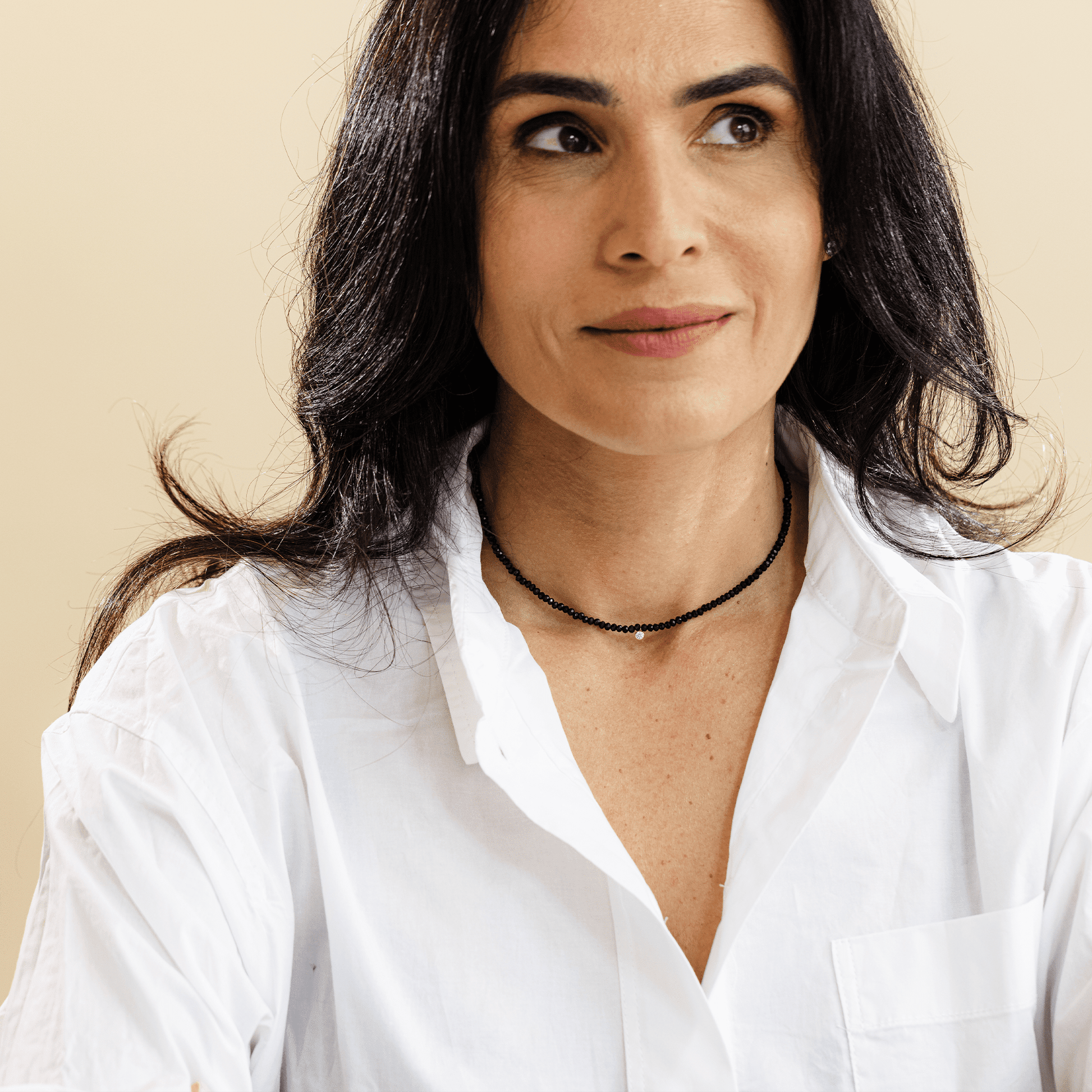 Apatite Gemstone & Diamond Necklace - 14K White Gold Necklaces 14K Solid Gold