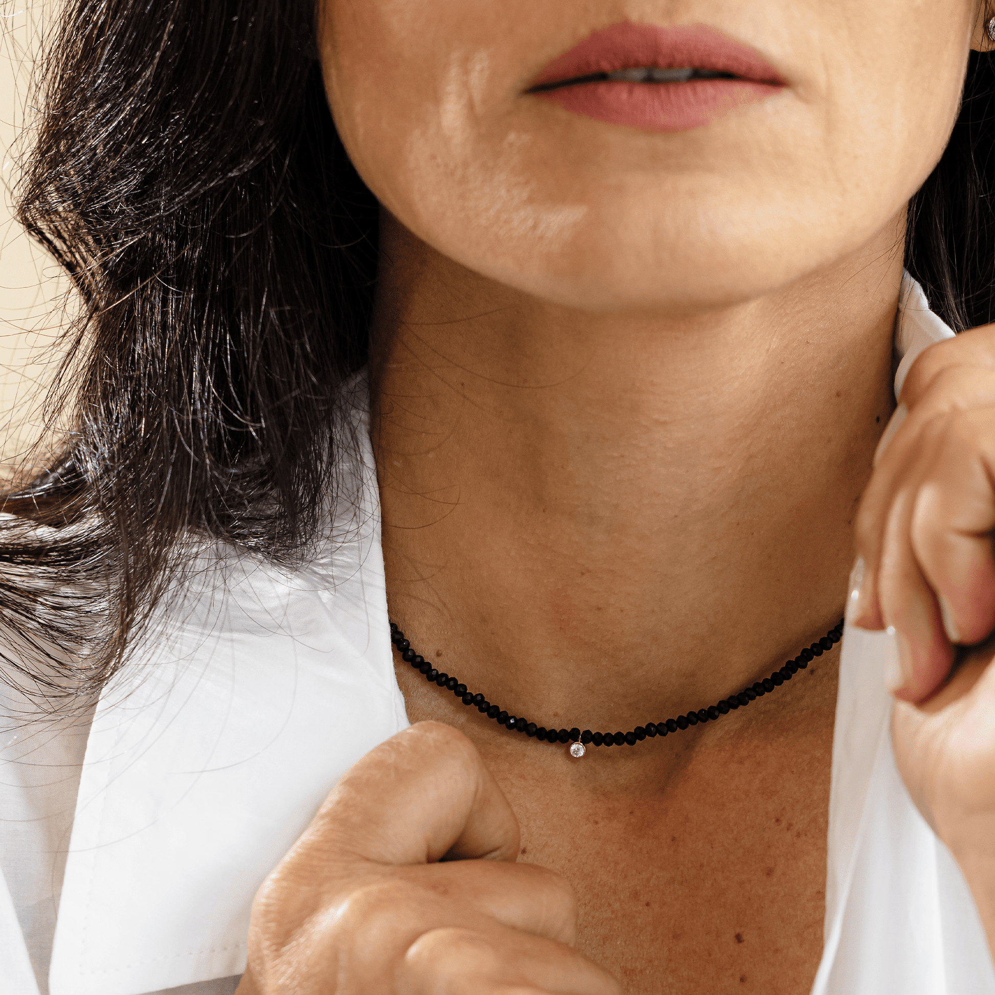 The Gemstone & Diamond Necklace - 14K Yellow Gold Necklaces 14K Solid Gold