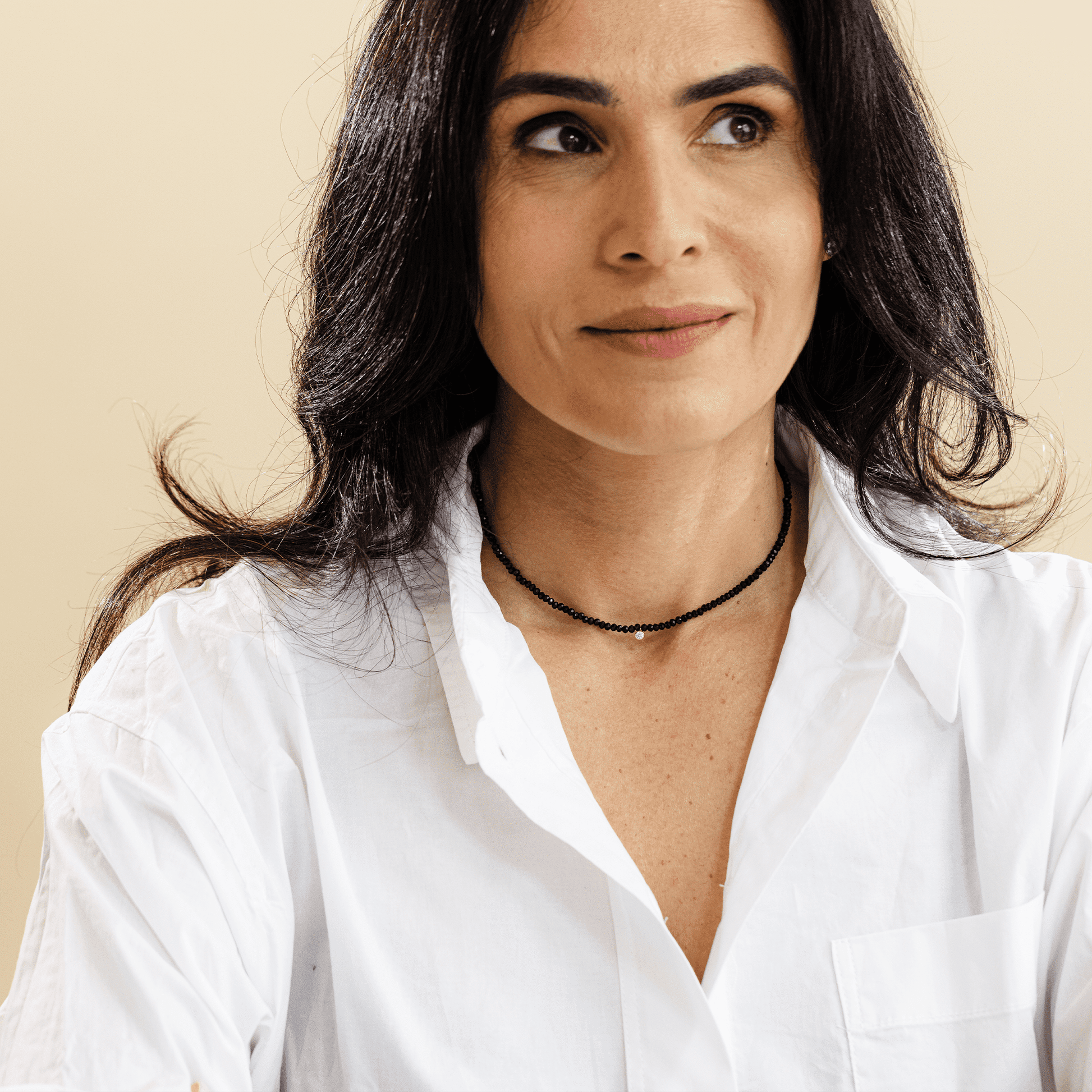 Collier Pierres Précieuses & Diamant - Or Blanc 14 carats Necklaces magal-dev