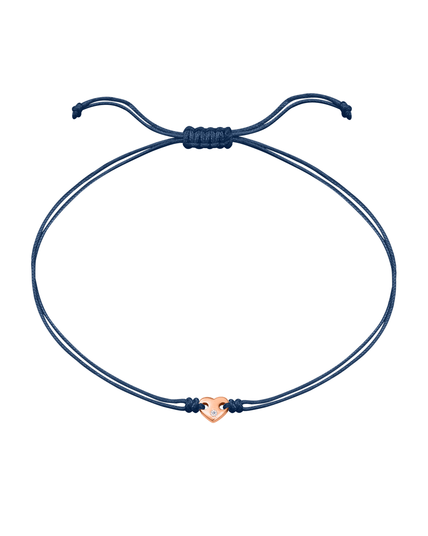Le String of Love Coeur D'Or - Or Rose 14 carats Bracelets magal-dev Bleu Indigo
