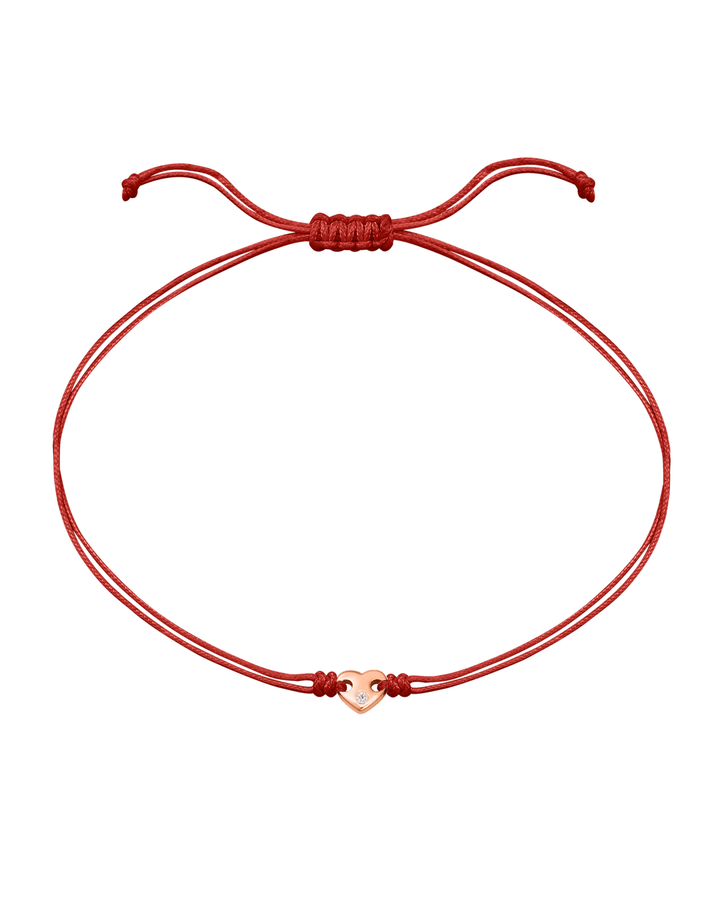Le String of Love Coeur D'Or - Or Rose 14 carats Bracelets magal-dev Rouge