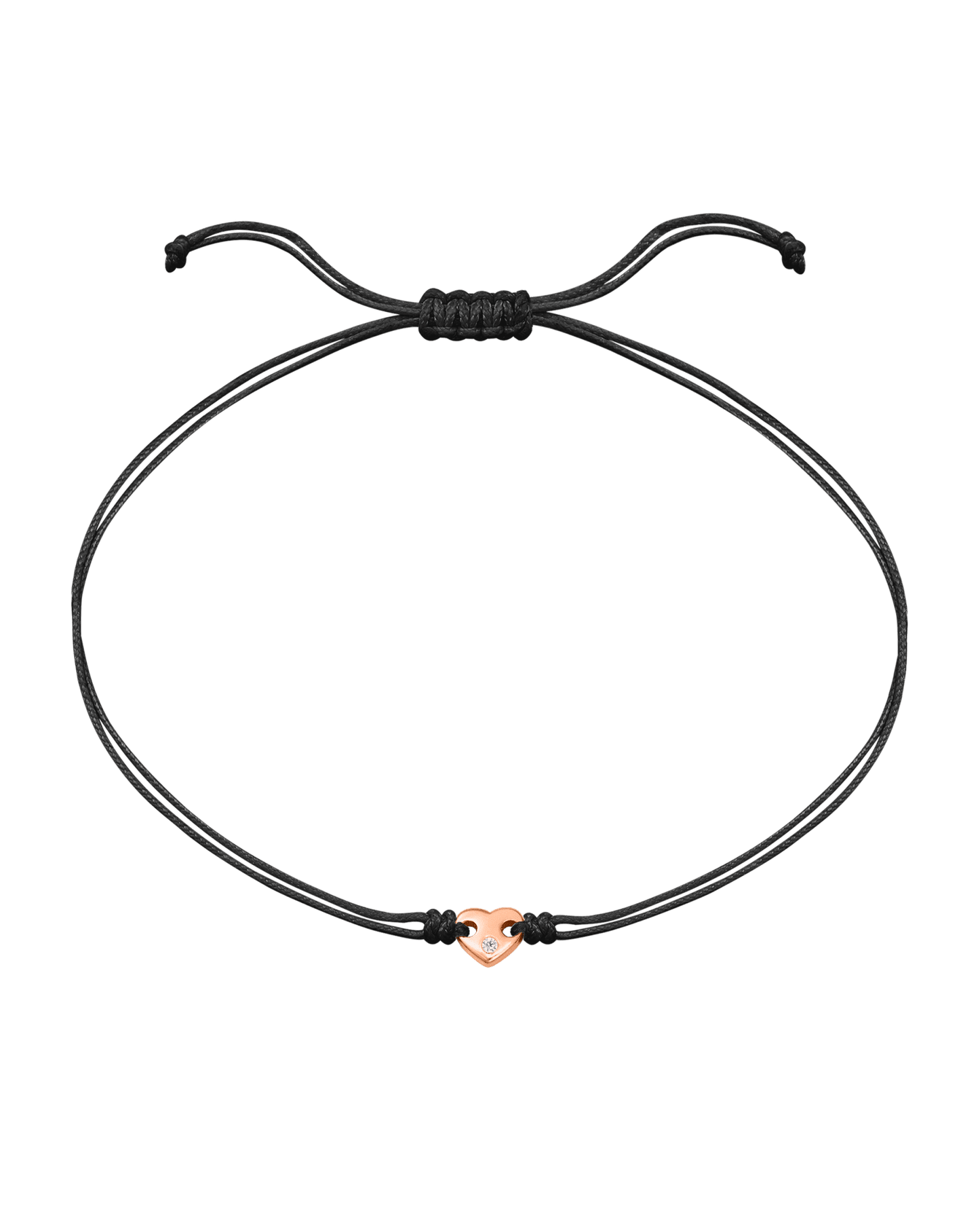 Le String of Love Coeur D'Or - Or Rose 14 carats Bracelets magal-dev Noir