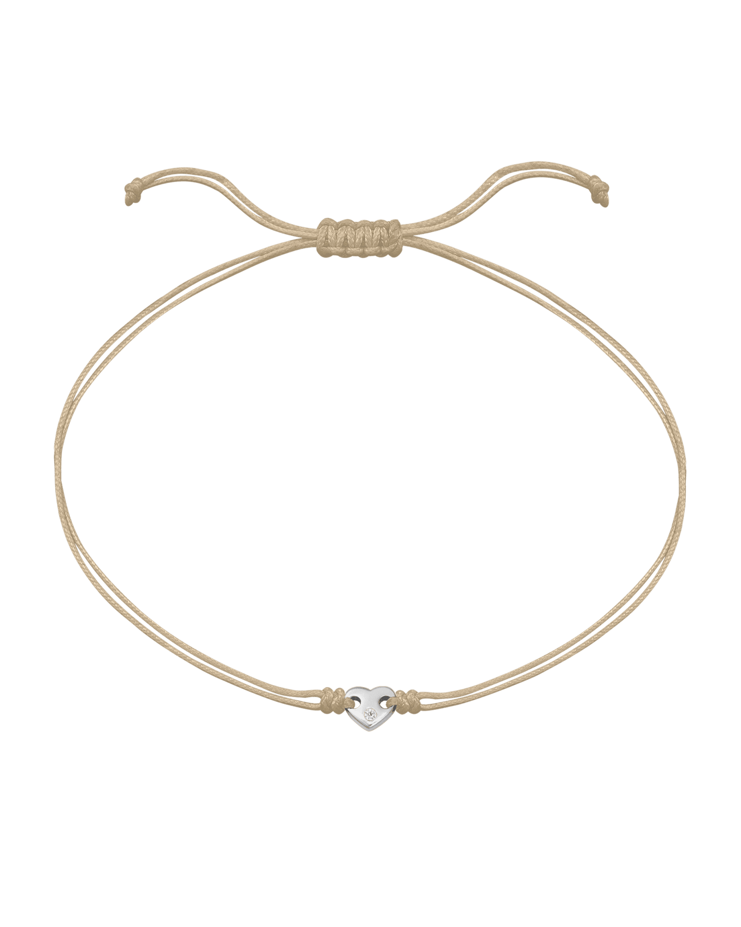 Le String of Love Coeur D'Or - Or Blanc 14 carats Bracelets magal-dev Beige