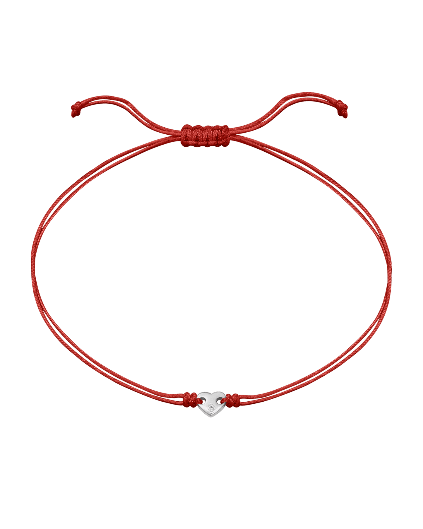 Le String of Love Coeur D'Or - Or Blanc 14 carats Bracelets magal-dev Rouge
