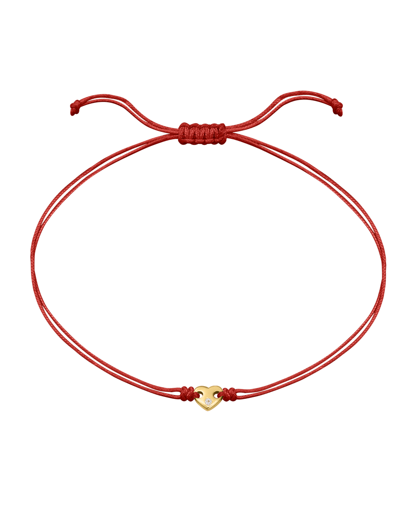 Le String of Love Coeur D'Or - Or Jaune 14 carats Bracelets magal-dev Rouge
