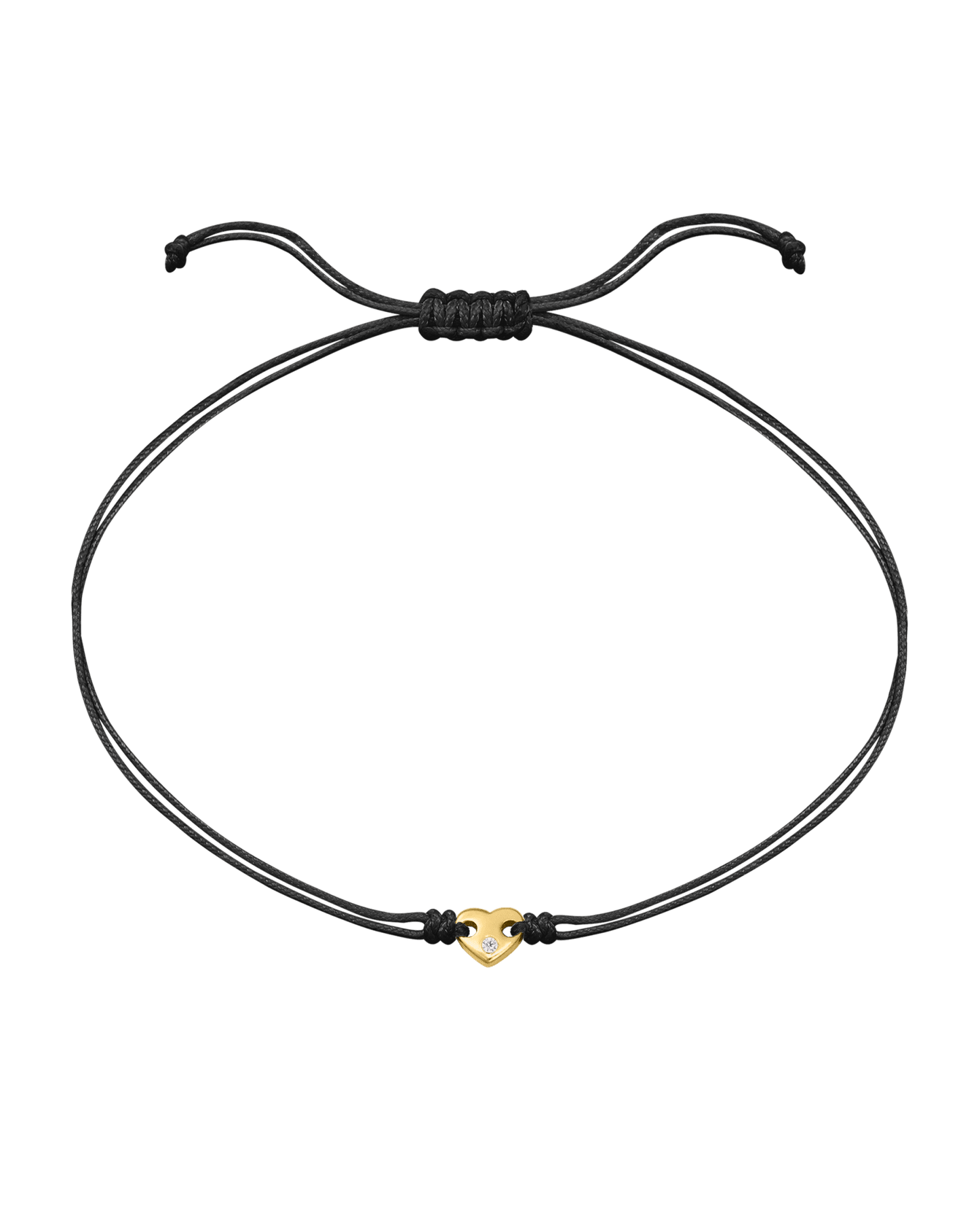 Le String of Love Coeur D'Or - Or Jaune 14 carats Bracelets magal-dev Noir