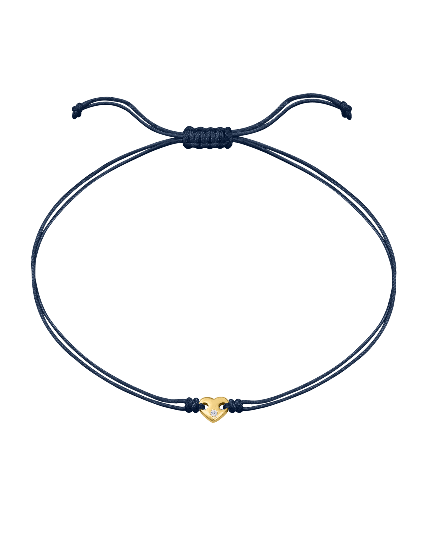 Le String of Love Coeur D'Or - Or Jaune 14 carats Bracelets magal-dev Bleu Marine