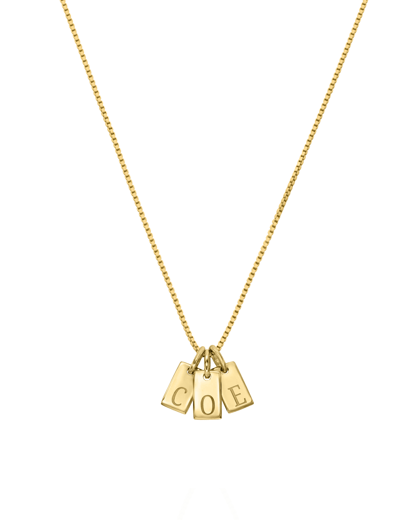 Collier Mini Plaque Initiale(s) - Or Rose Plaqué 18 carats Necklaces Gold Vermeil